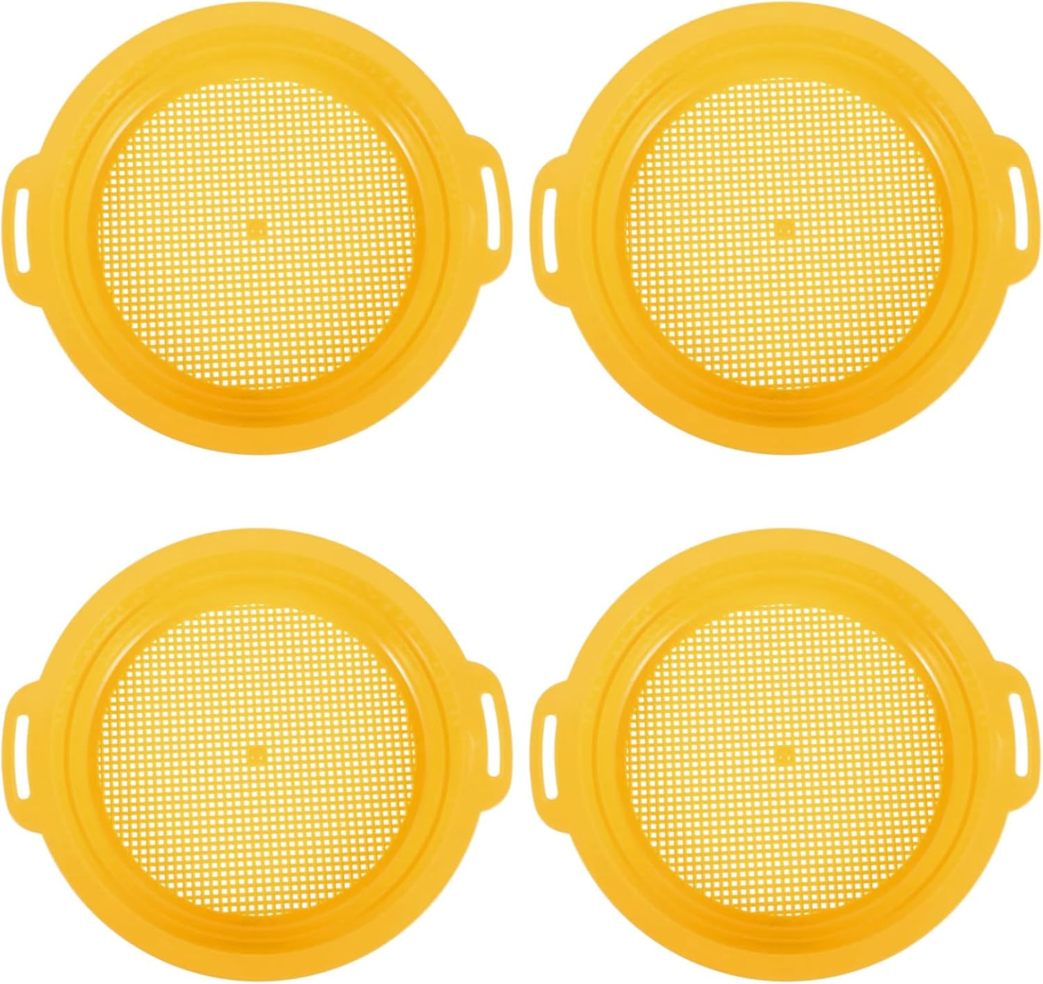 Zalizr 4 Pcs Screening Pan, 22 CM/8.7" Plastic Mining Screen, Portable Gold Panning Pan for Filtering Sand, Dirt, and Gravel, Sifting and Gold Extraction Tools image number 6