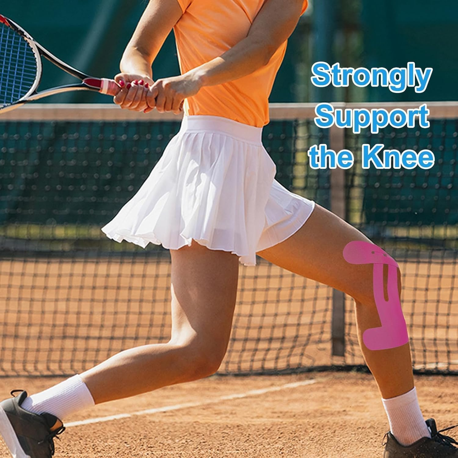 IONPSHG 12Pcs Precut Kinesiology Tape for Knees &ndash; Elastic Knee Support & Stability, Pain Relief, Waterproof & Breathable Athletic Tape for Sports Injury Recovery, Hypoallergenic & Long-Lasting Adhesion image number 5