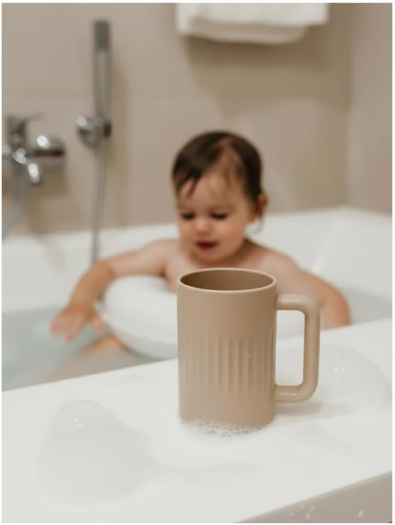 Bath Toy Storage - 2 Piece Elephant Baby Bathtub Toy Holder with Removable Base for Drainage - Drying Kids Bucket Caddy Bathroom Shower Toy Organizer for Baby Bath Toys outside Tub