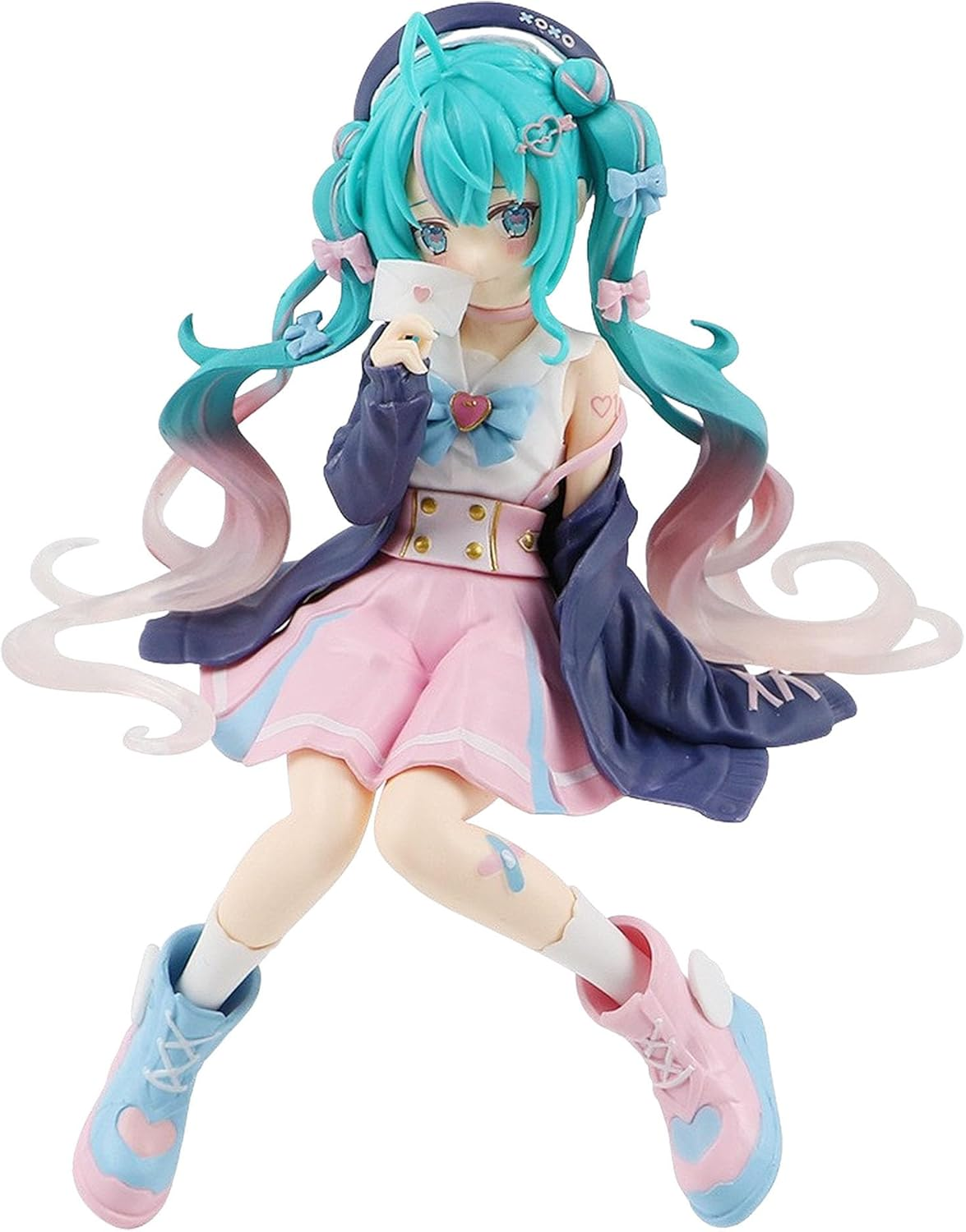 Niumowang Hatsune Miku Figure, Anime Figurine, Blue, Desktop Ornaments, Cake Decoration, Anime Model Statue, Home Decoration for Girls Gift image number 2