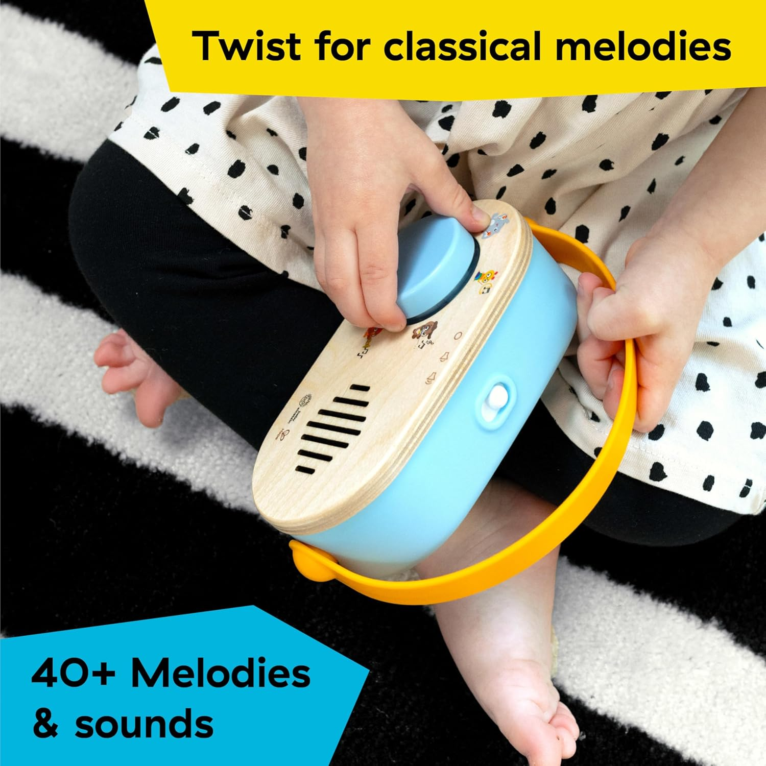 Baby Einstein + Hape Discovery Radio Toy Radio with Music & Lights, Ages 6 Months+ image number 2