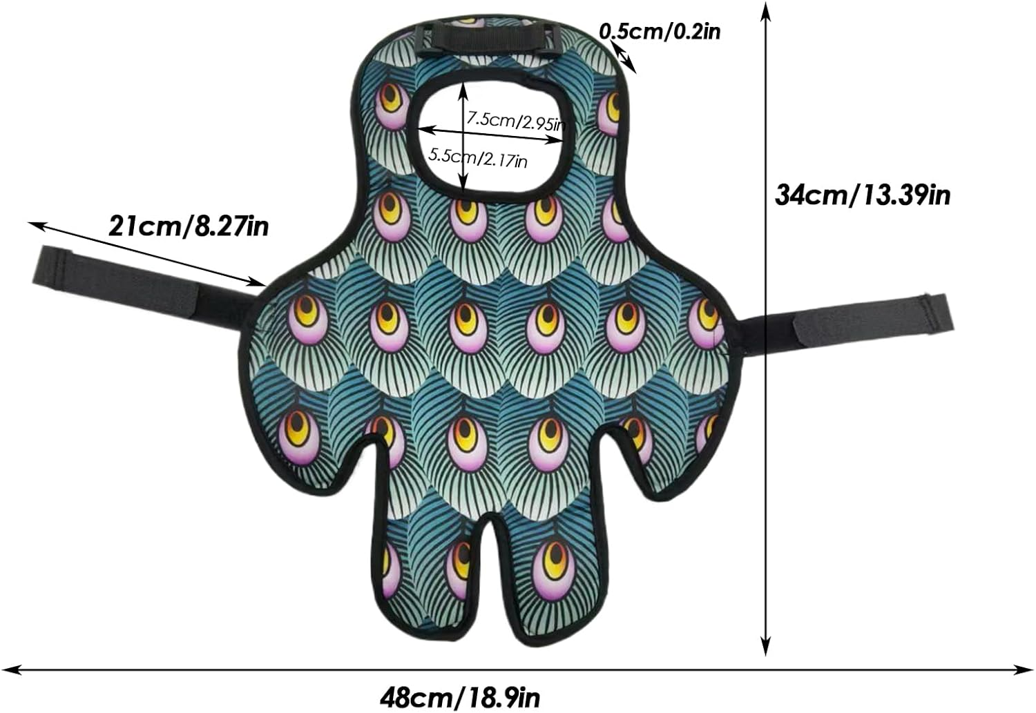 Chicken Saddle for Hens,Chicken Apron Back Protector for Hens with Adjustable Strap - Poultry Back Feathers Protection Vest Jacket Clothes for Backyard Patio Lawn Outdoor Garden Farm image number 2