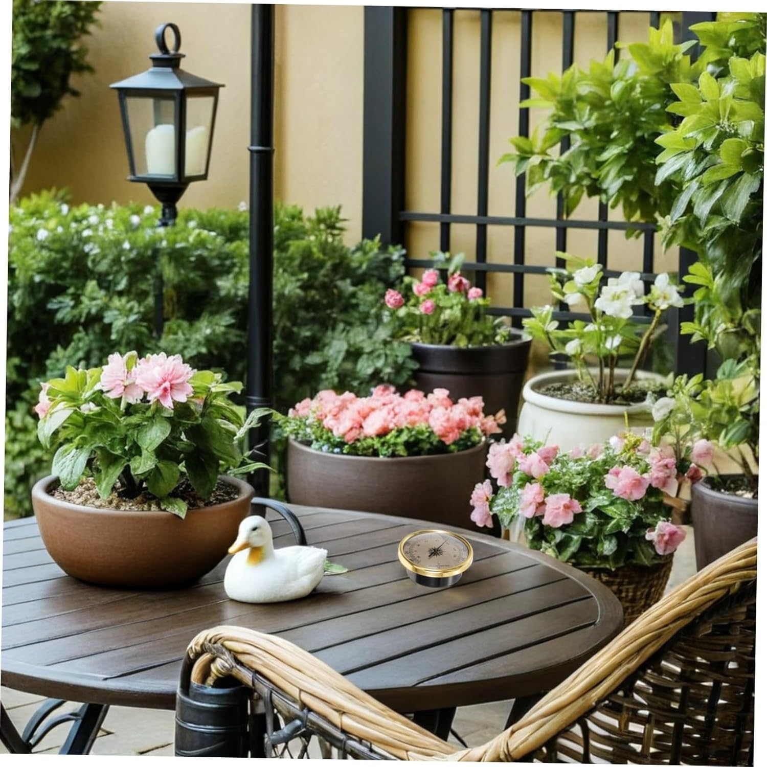 COHEALI 2Pcs round Dial Metal Thermometer for Indoor Outdoor Use Vintage Garden Temperature Gauge with Fahrenheit Display Decorative Embedded Temperature Dial for Greenhouse Tabletop Wall image number 6