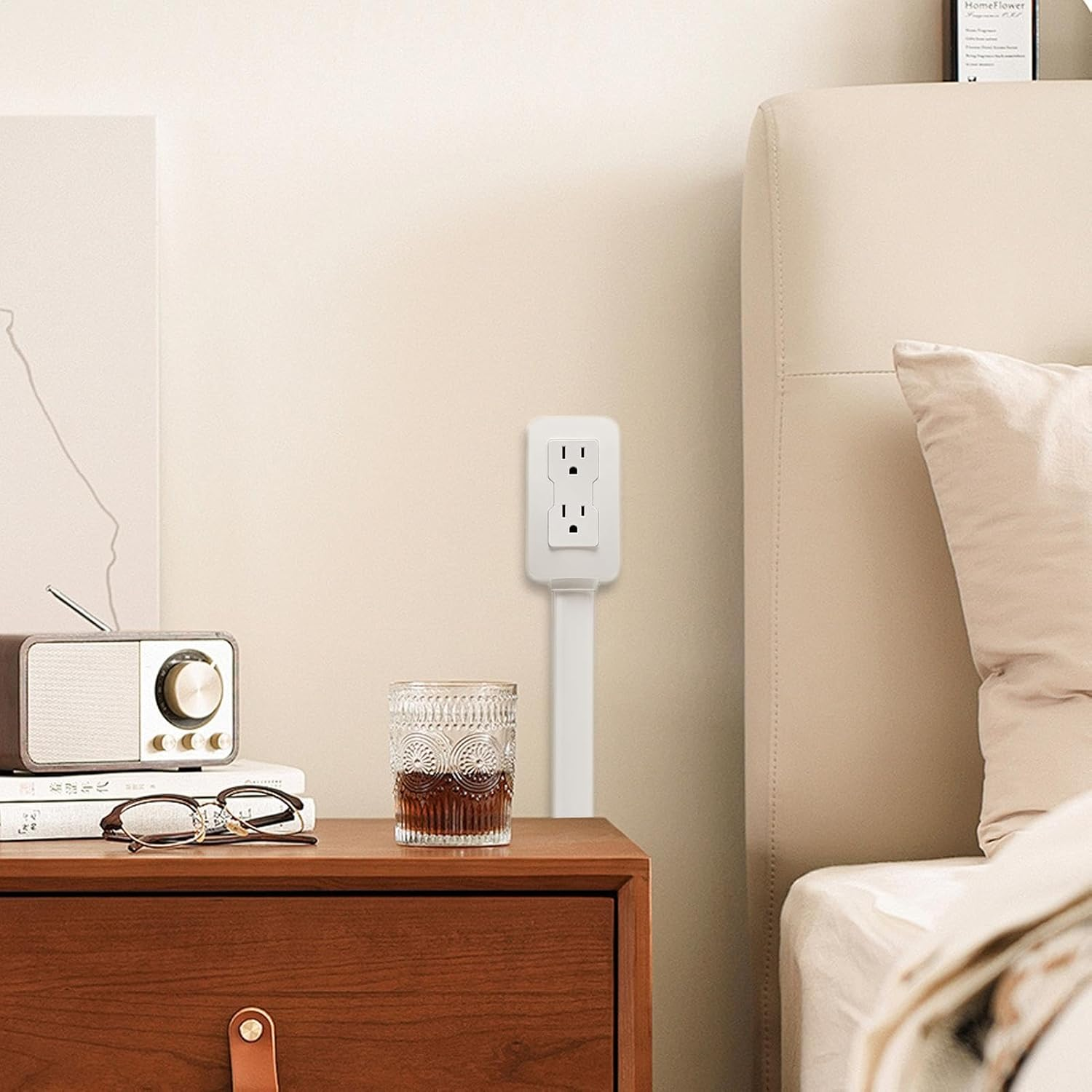 Po-Wer Socket Expander, Access Hard-To-Reach Outlets, Features USB-A, USB- C, and 2 AC Outlets, Extends 22"-34", Rotates 180&deg;, Use behind Couches, Nightstands, Desks, and More image number 3