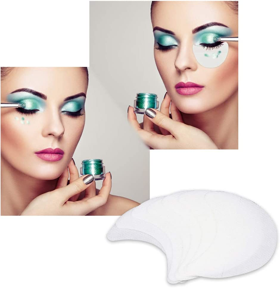 Sonku 150 Pcs Eyeshadow Stencils Pads, Eyeshadow Shields Lint Free under Patches for Eyelash Extensions,Tinting and Lip Makeup Residue image number 4