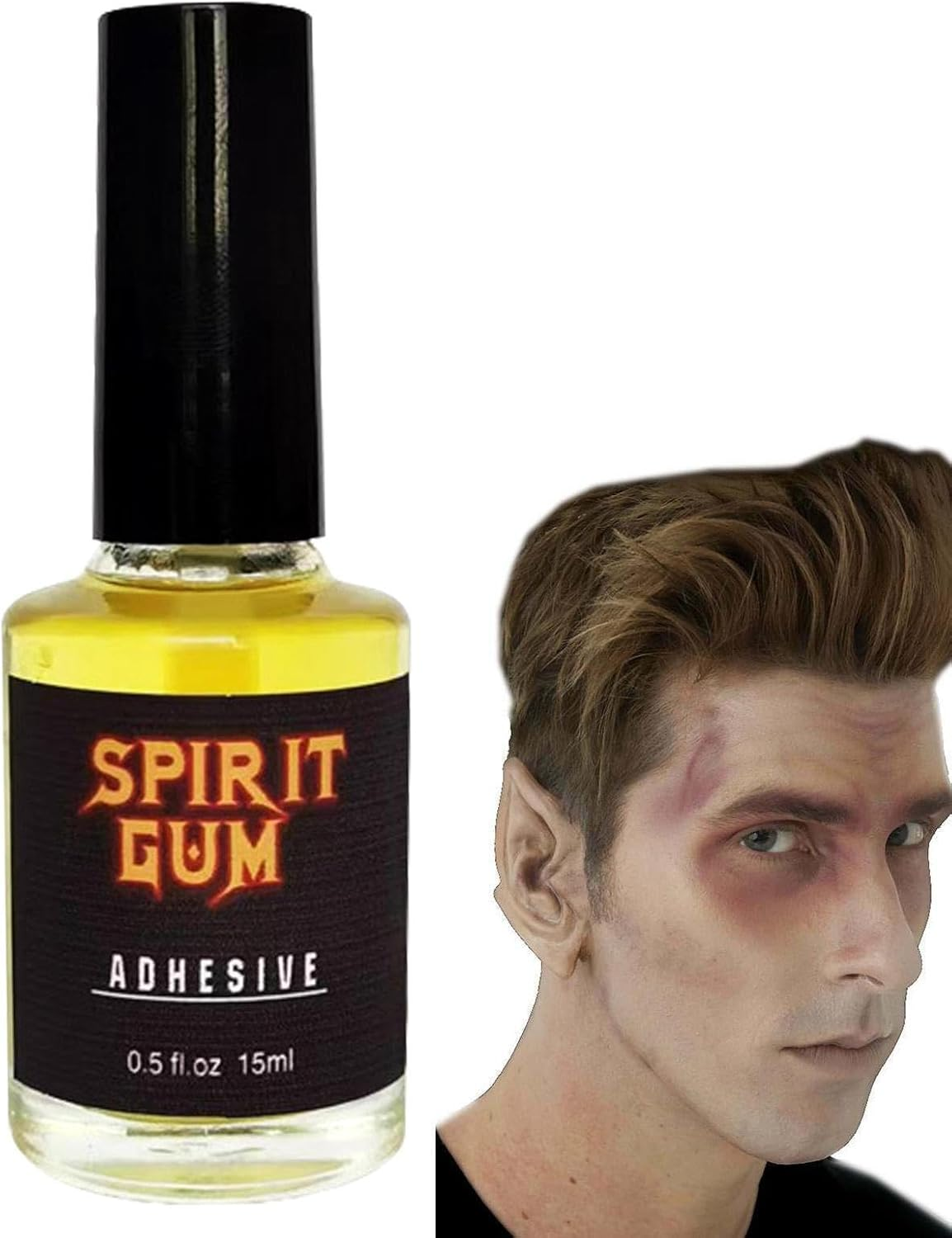 Makeup Spirit Gum | High Simulation Makeup Glue for Fake Beard,Spirit Gum Cosmetic Glue for Halloween Costumes Accessories, for Masquerades, Cosplay, Haunted Houses, Halloween Parties Jmedic