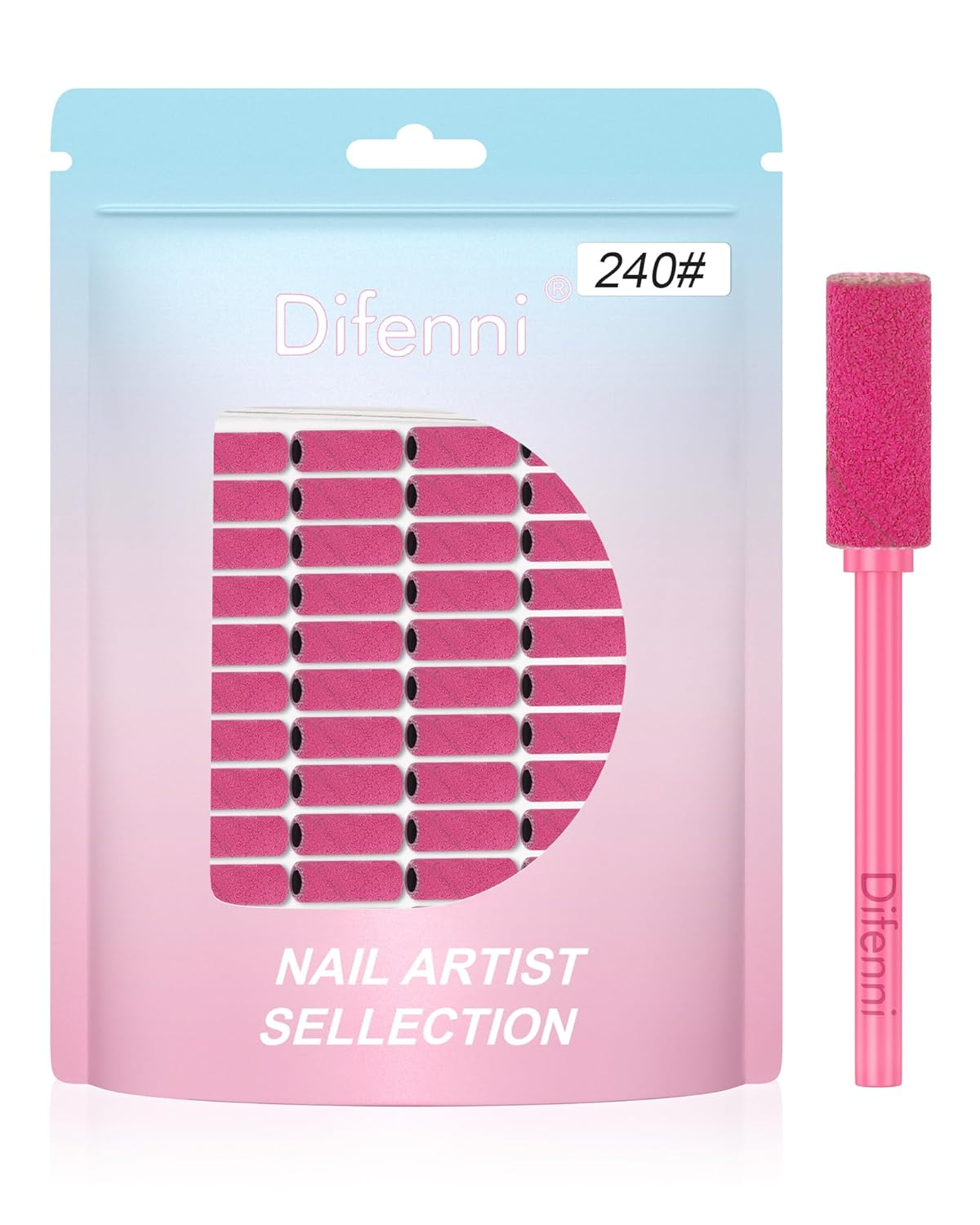 100 Pcs Mini Sanding Bands for Nail Drill,240 Grit Small Sanding Bands Nail Drill Bits with 3.1Mm Mandrel Bit for Acrylic Nails Natural Nails Gel Manicures and Pedicure,Rose Red image number 4