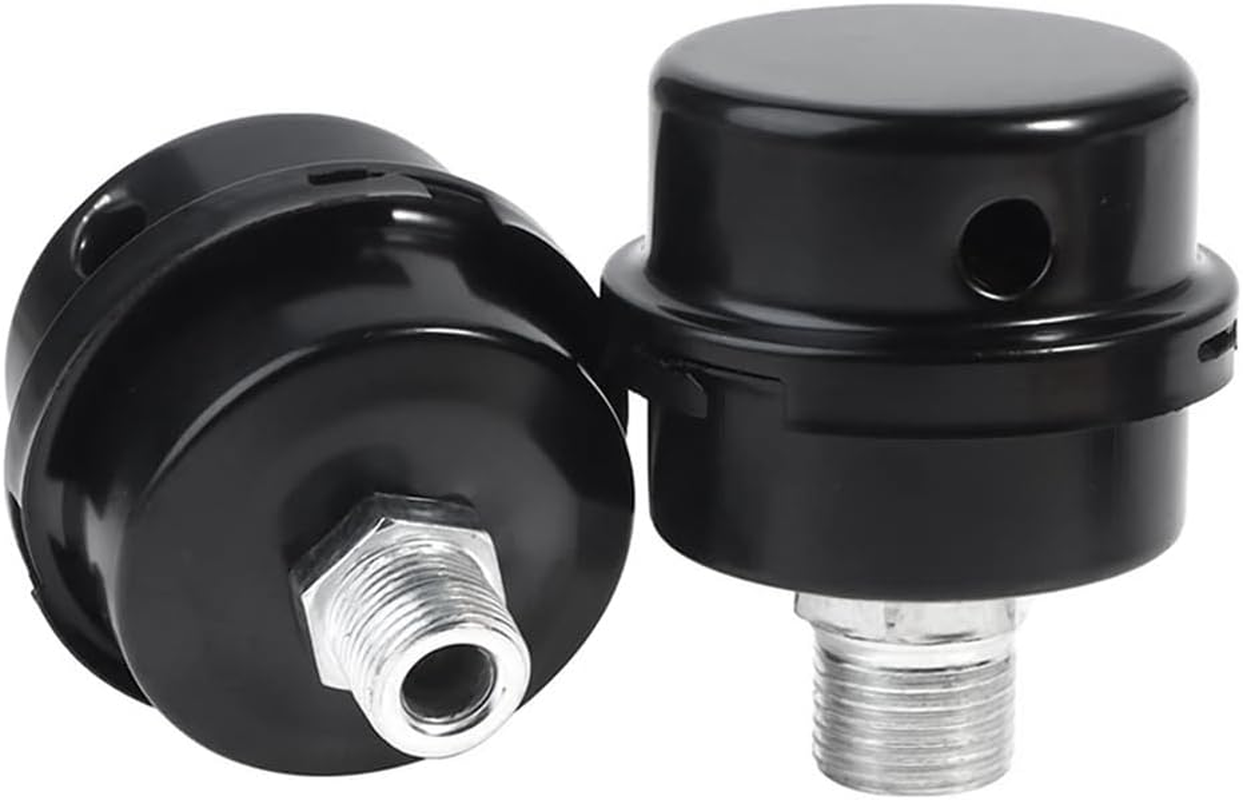 2X 12Mm Air Compressor Spare Parts Metal Air Compressor Intake Filter Squelch Muffler image number 5