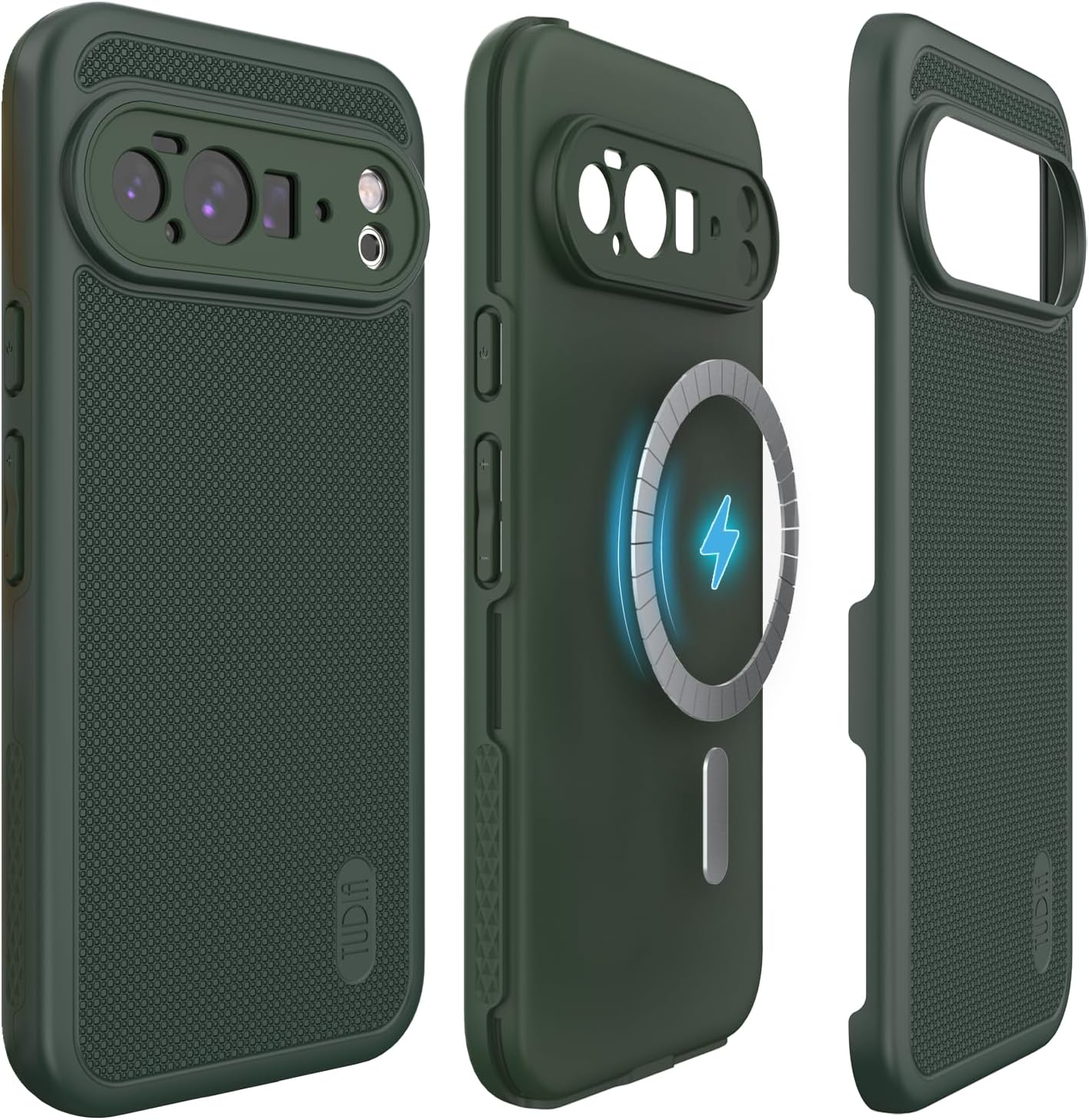 TUDIA Mergegrip [Military Grade] Designed for Google Pixel 10 Pro XL Case (2025), [Drop Tested] Dual-Layer Shockproof Slim Non-Slip Heavy Duty Protective Phone Cases (Green Lily, Basic) image number 2