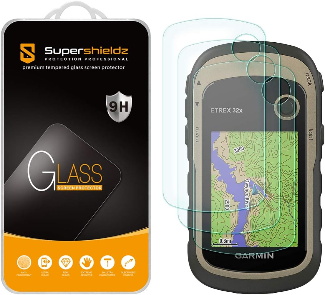 (3 Pack) Supershieldz for Garmin Etrex 10, 20, 20X, 22X, 30, 30X, 32X Tempered Glass Screen Protector, anti Scratch, Bubble Free image number 4