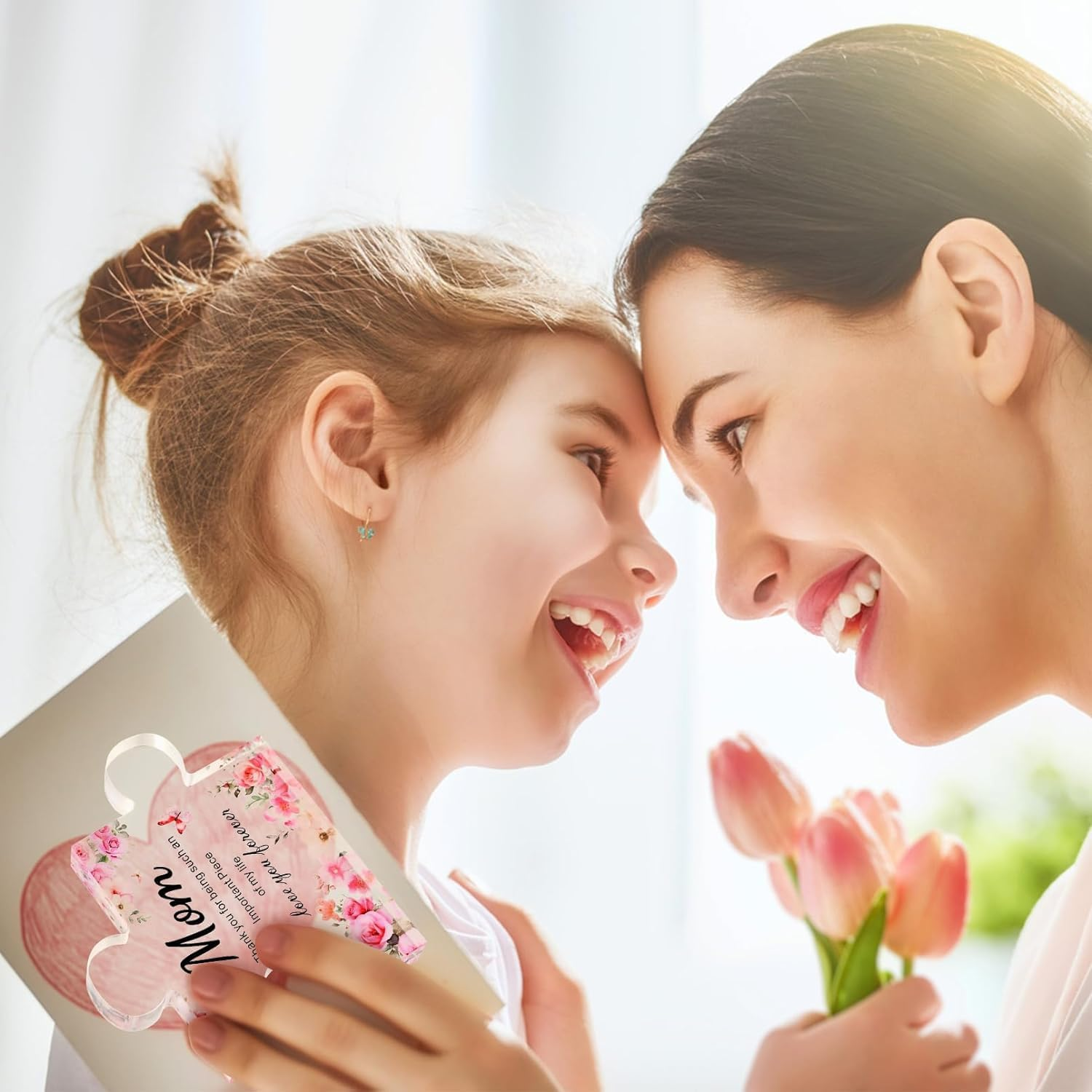 Gifts for Mum, Delicate Mum Gifts from Daughter Son, for Mum - Acrylic Puzzle Plaque, Birthday Mum, Mothers Day Women