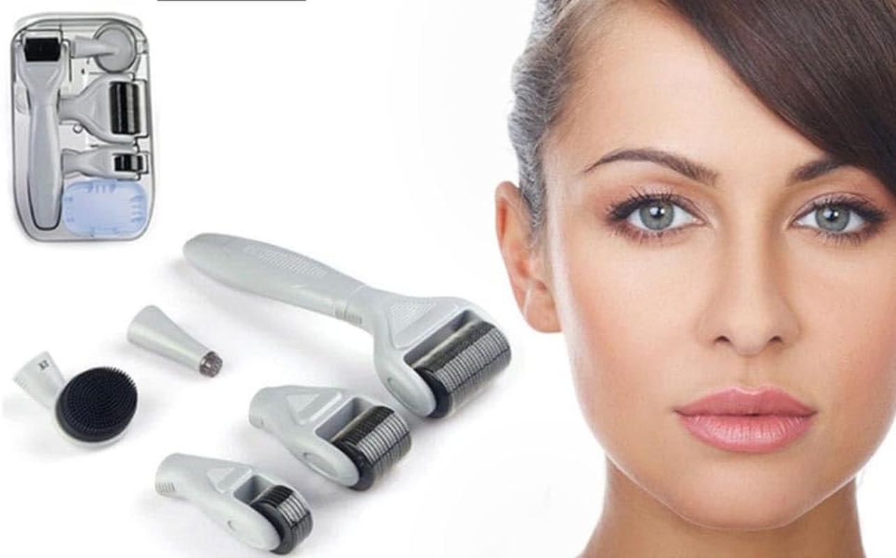 ICB Retail 6 in 1 Derma Roller Set, Black with Grey Color | image number 4