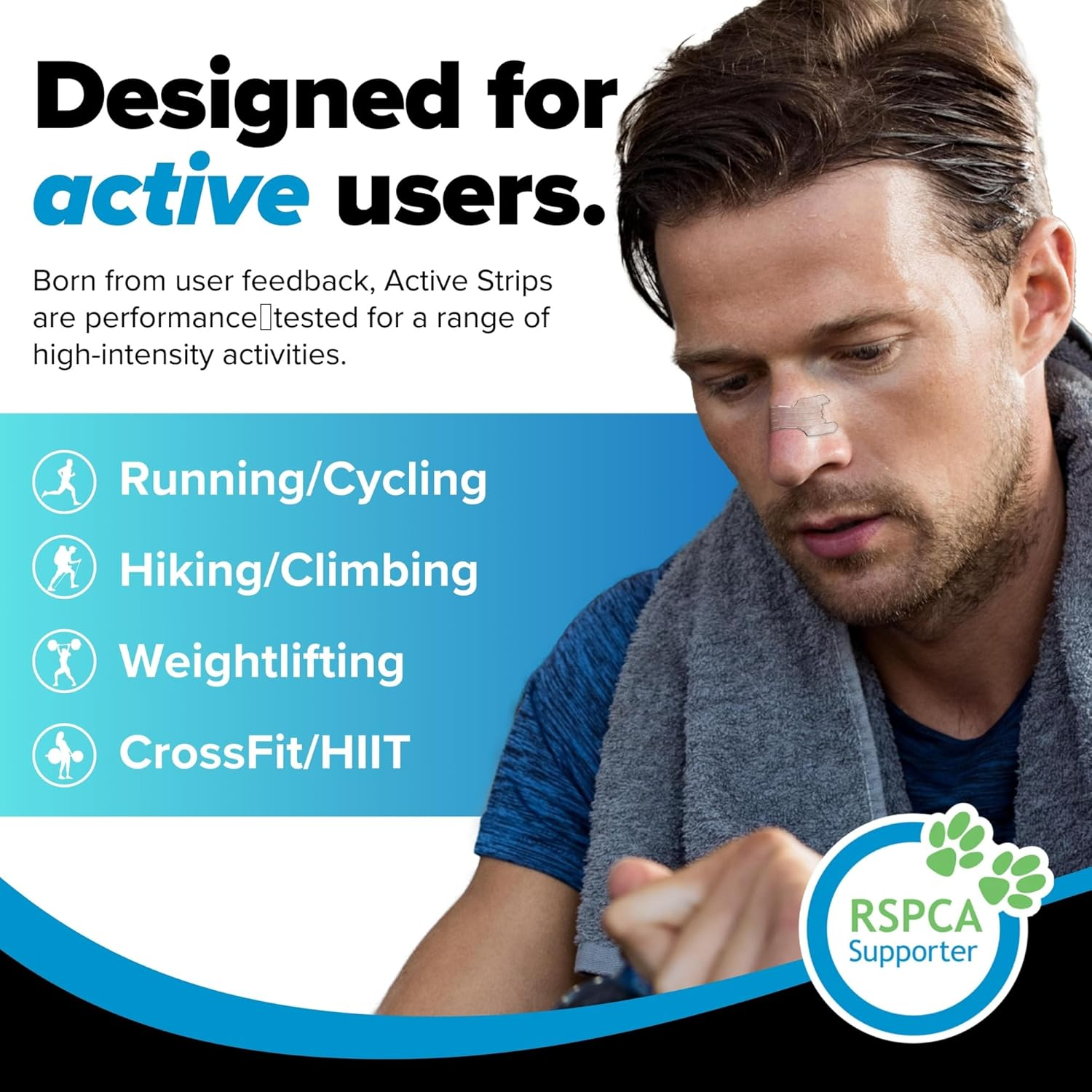 Active Strips Pro - 30 Pack Nasal Strips for Running, Sports, and High-Intensity Workouts: Maximum Lift & Strong Adhesion. Ideal for Runners, Cyclists, and Athletes. image number 5