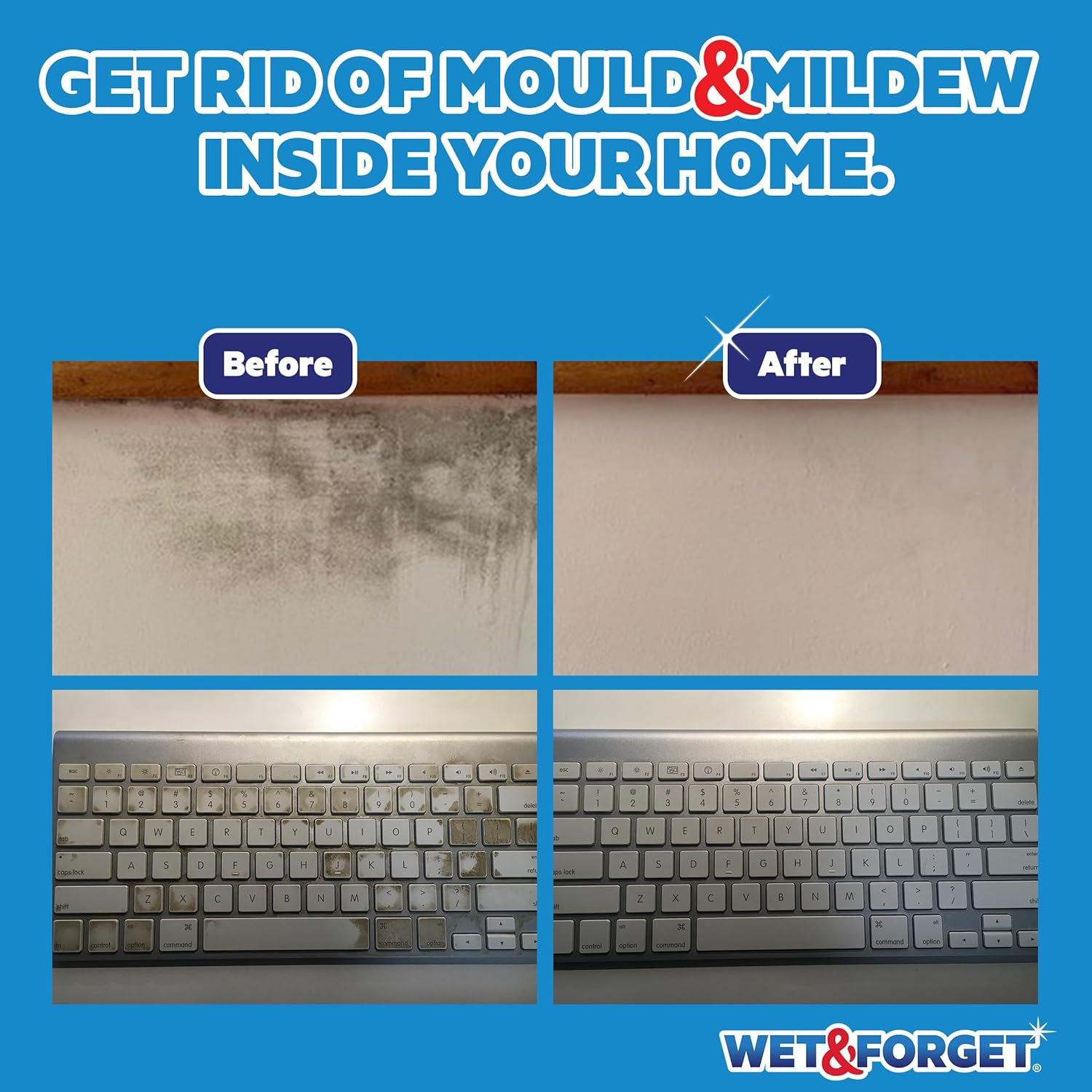 Wet & Forget Indoor Mould & Mildew Remover 2L &ndash; Bleach-Free Sanitiser Spray &ndash; Ready to Use Cleaner for Bathrooms, Walls, Tiles & Hard Surfaces &ndash; Deodorises & Freshens Home image number 2