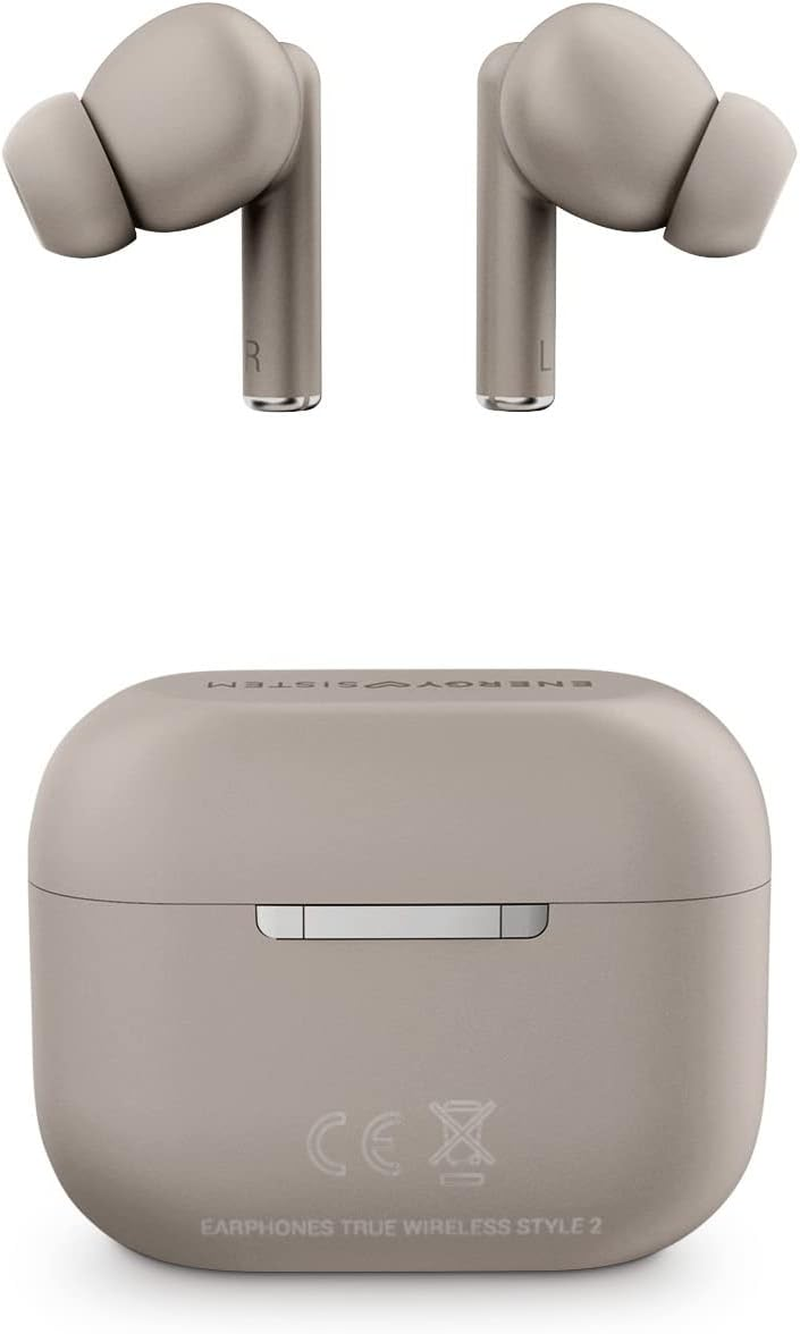 Energy Sistem True Wireless Headphones Style 2 Champagne (Wireless Stereo Headphones, BT 5.1, Deep Bass, Charging Box) - Champagne image number 5