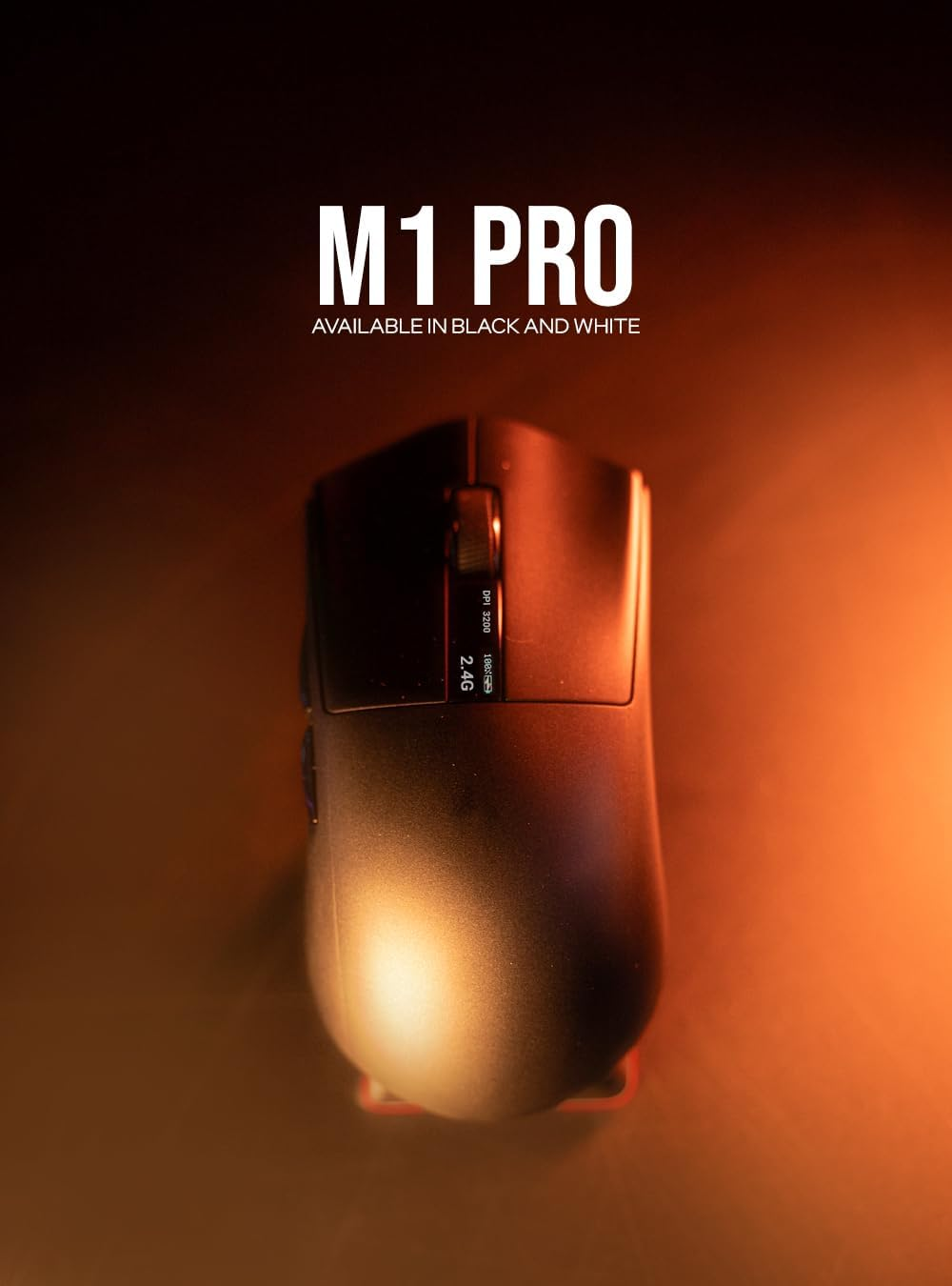 Aftershock M1 Pro Wireless Gaming Mouse, 59G, RGB Charging Dock, 7 Programmable Buttons, Black