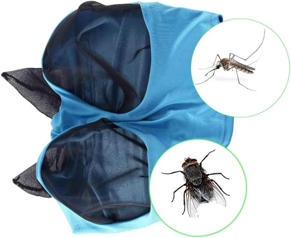 Breathable Horse Mask,Horse Fly Mask, Adequate, Breathable Fabric, Wide Applications, with Ears, for Horse Face Protection image number 1