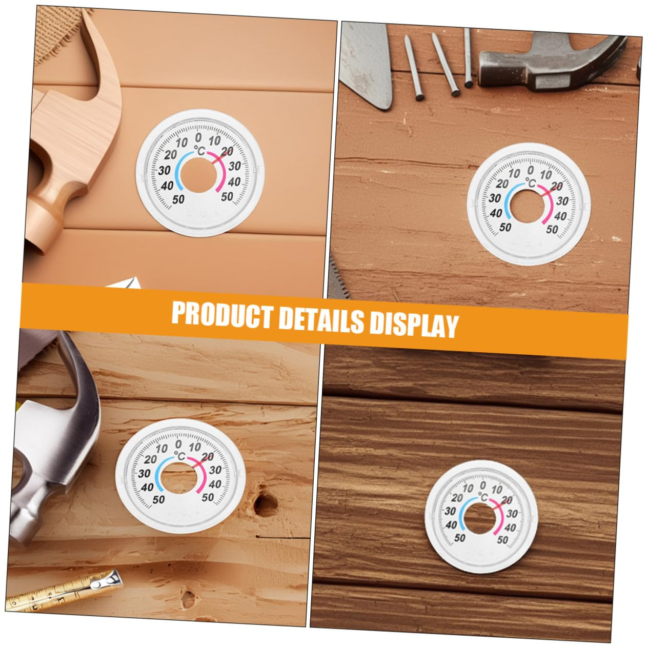 Indoor Window Thermometer Analog Gauge for Doors and Windows Plastic Construction with Accurate Temperature Reading Wall Mounted Temperature Measuring Tool for Indoor Use image number 5