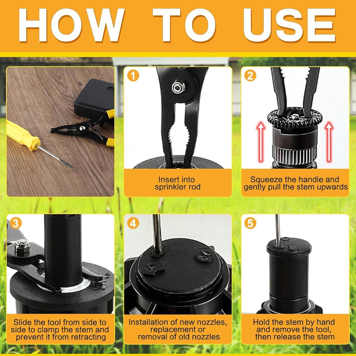 Sprinkler Adjustment Tool Kit | Lawn Irrigation System Repair Screwdriver - Precise Anti-Slip Equipment for Yard Parks Flower Bed Agricultural Watering image number 5