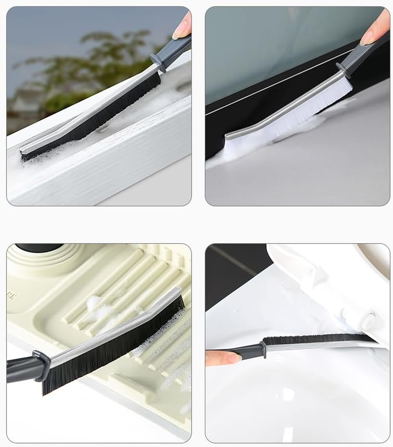 KONMAY 6 Pieces Hard Bristle Corner Cleaning Brush - Joint Cleaner Bathroom, Joint and Gap Cleaning Brush, Crevice Brushes for Tiles, Bathroom, Kitchen, Household, Window Frame, Shower Cubicles And image number 1