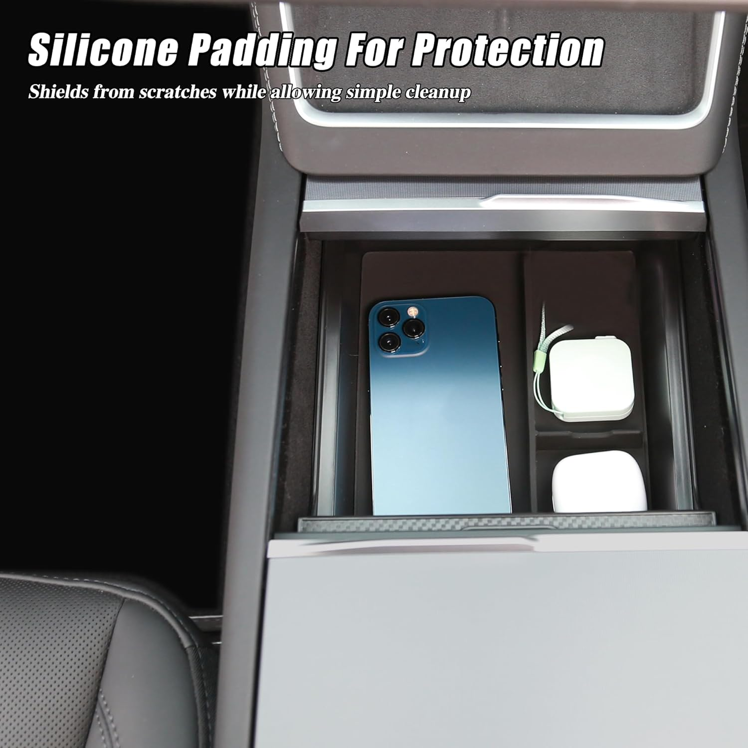 Center Console Organizer Tray for Tesla Model Y Juniper Accessories, Fits for for Tesla Model 3 (2024/2025 Highland) & Model Y (2025/2026 Juniper) image number 1