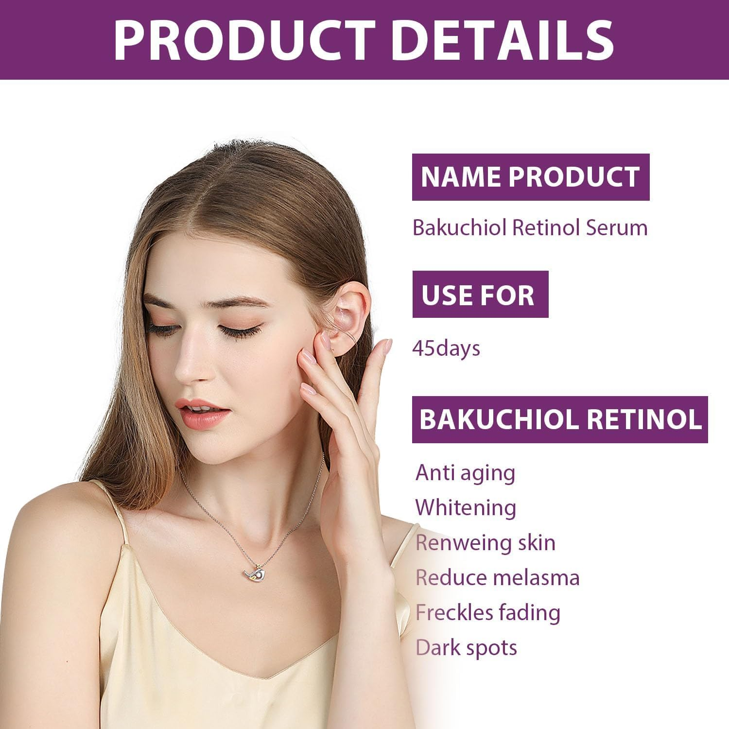 New Collagen Retinol Rejuvenation Serum, Bakuchiol Retinol Serum, Anti-Aging Retinol Rejuvenation Serum, Anti-Wrinkle & Glow Skin Essence(2Pcs) image number 1