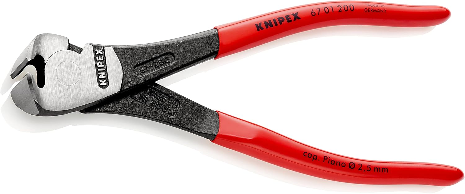 Knipex 67 01 200 SB High Leverage End Cutting Nipper, 200 Mm Length image number 4