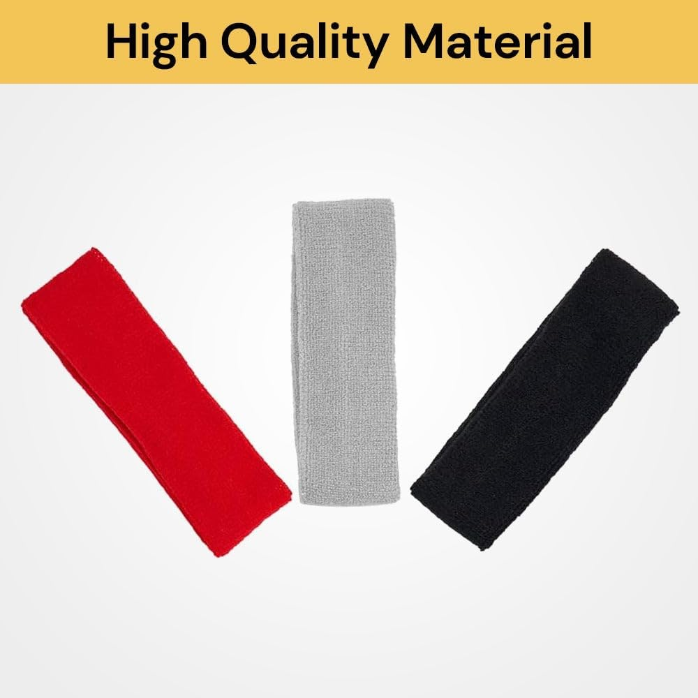 EZONEDEAL Sweatbands Sports Headband for Men & Women, Workout Headband, Sports Headbands, Moisture Wicking Athletic Sweatband for Running, Fitness, Outdoor Activities image number 3