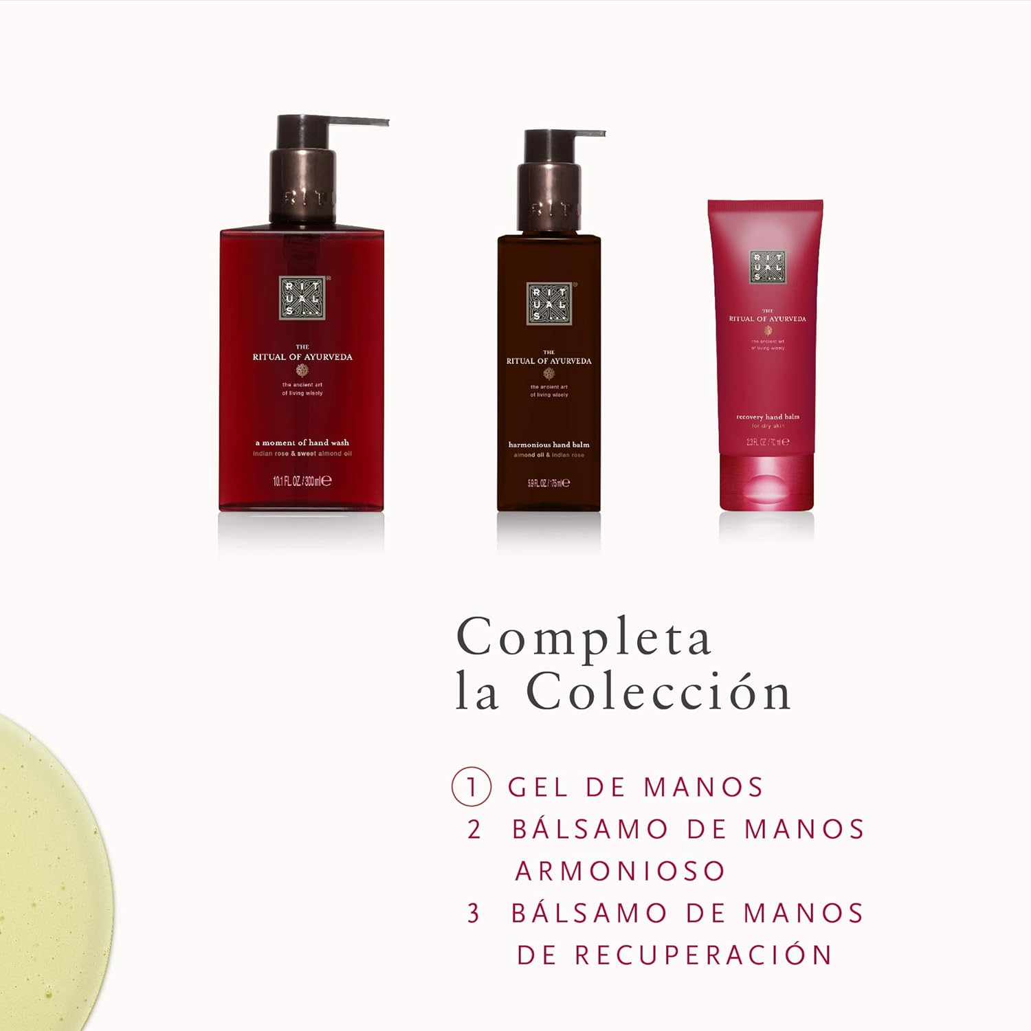 RITUALS the Ritual of Ayurveda Hand Soap 300Ml - with Indian Rose & Sweet Almond Oil - Soothing & Nourishing Properties image number 3