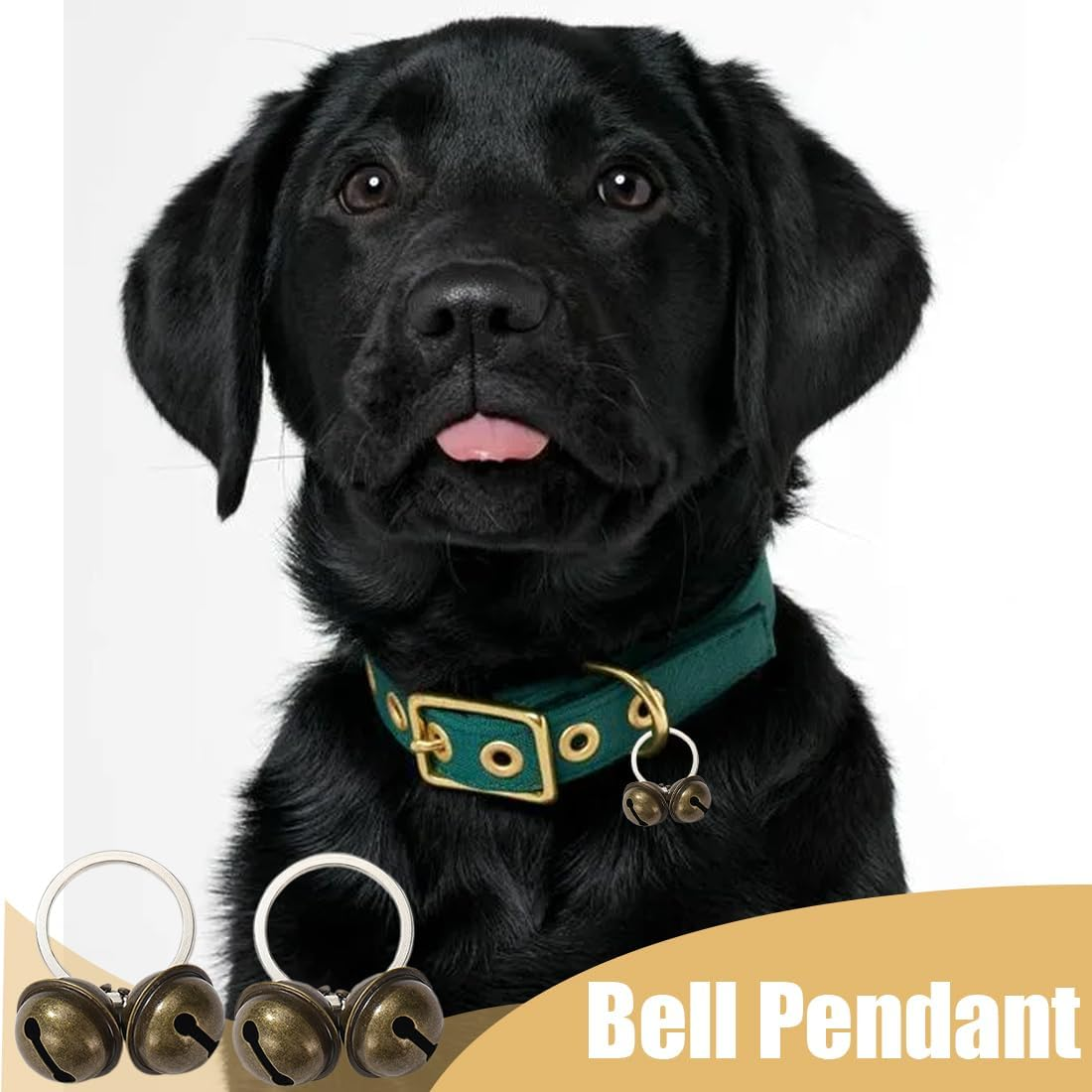 WUSJCOF 2 Sets Pet Tracker Bells for Cats and Dogs, Dog Bells for Collar Tracker, Bell Collar Pendant Bells for Training