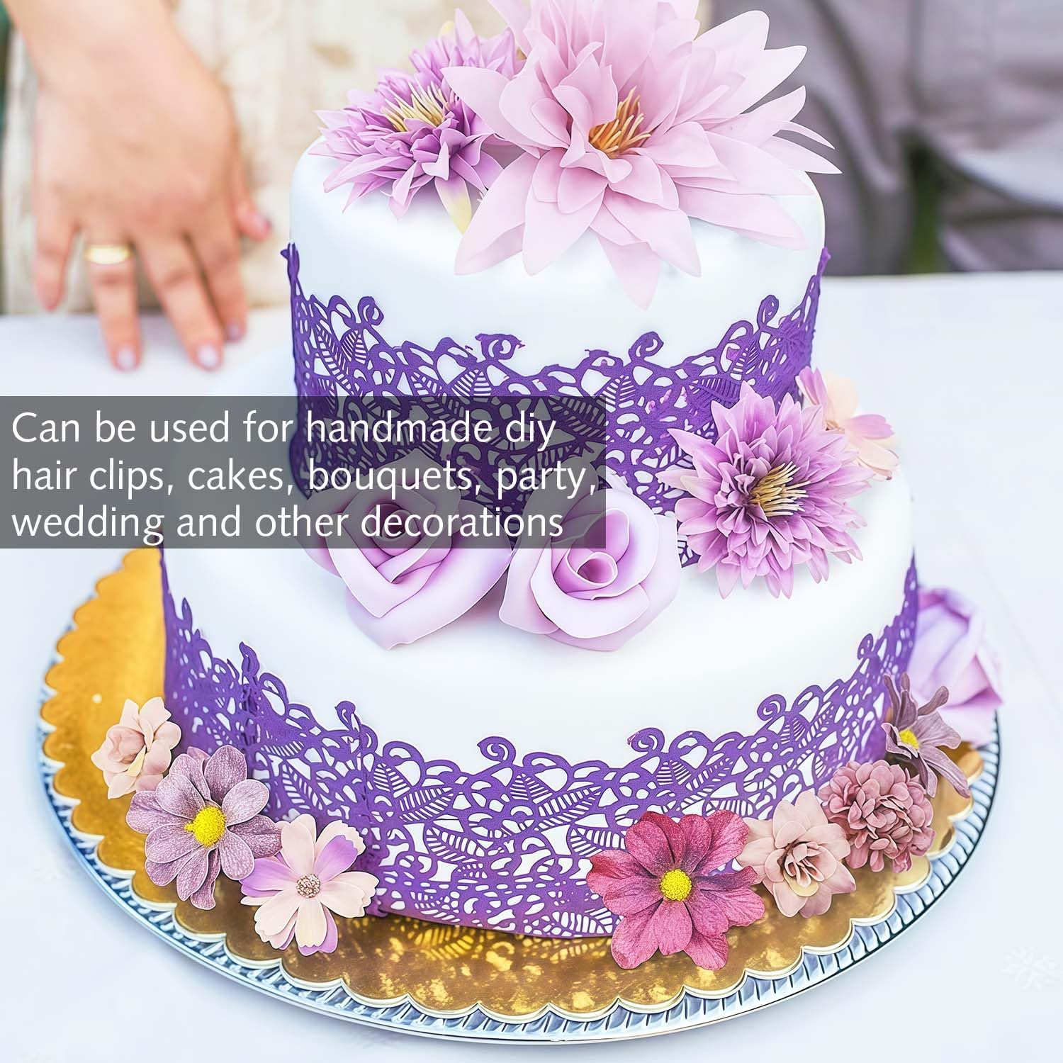 Pack of 21 Flower Hair Accessories, Non-Slip Flower Hair Clip, Girls Women Hair Accessories, Hair Accessories Party, Beach, Suitable for All Kinds of Hairstyles (Purple) image number 5