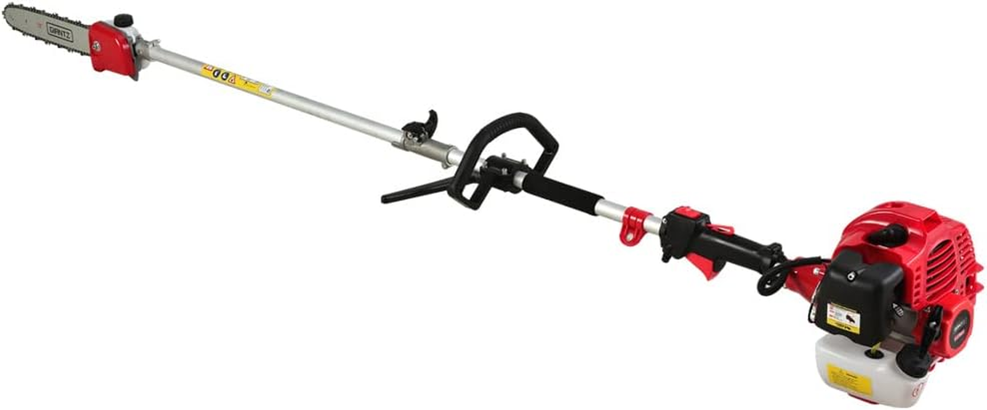 Giantz Pole Saw, 65Cc Hedge Trimmer Brush Cutter Poles Tree Pruner Chainsaw Cordless Petrol Hand Power Chainsaws Home Garden Farm Whipper Snipper Tool Saws, with Extra Chains Spark Plug 12" Bar Red