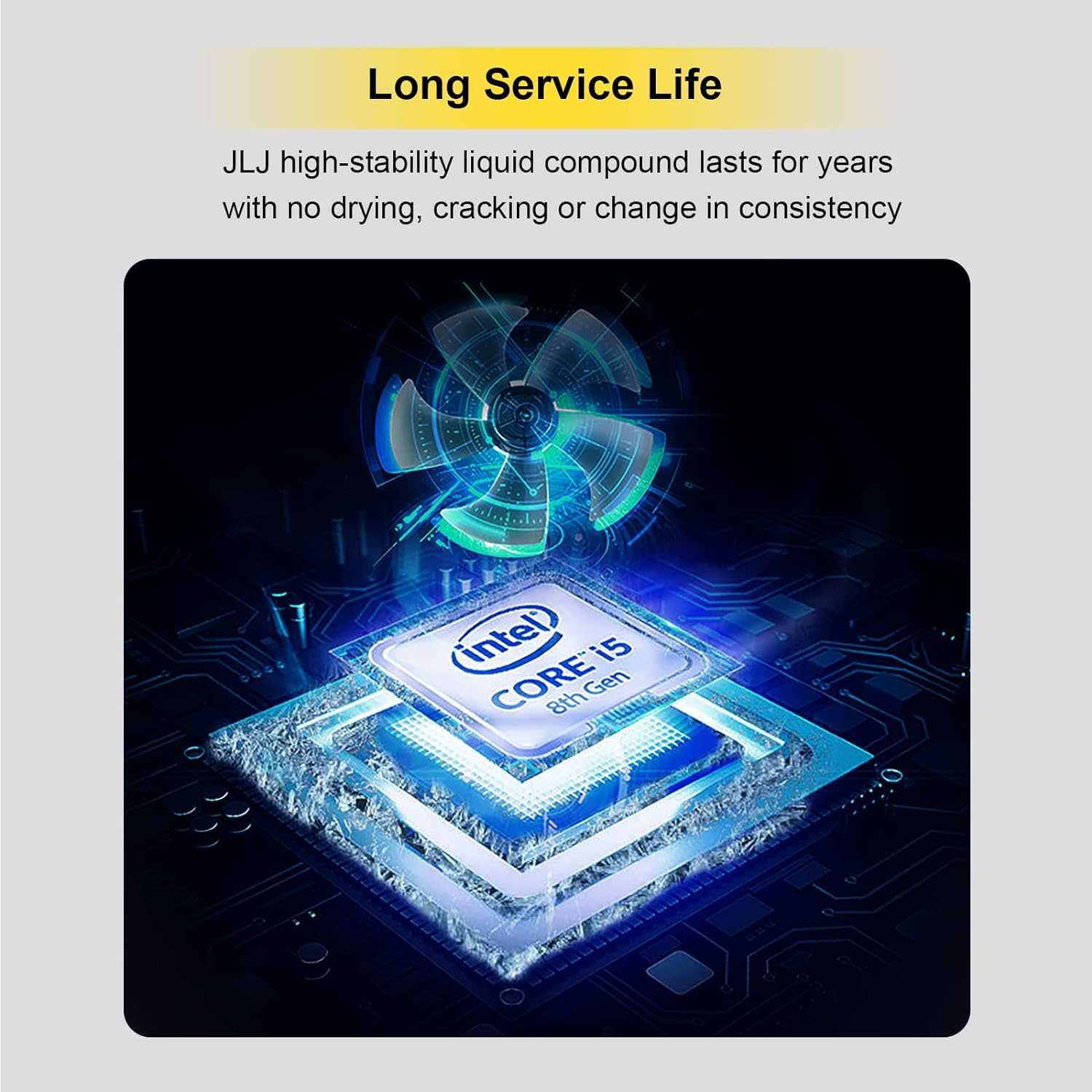 JLJ Thermal Paste, 3 Grams CPU Paste Thermal Compound Paste Heatsink for Ic/Processor/Cpu/All Coolers, 13.3W/M.K Carbon Based High Performance, Thermal Interface Material, CPU Thermal Paste