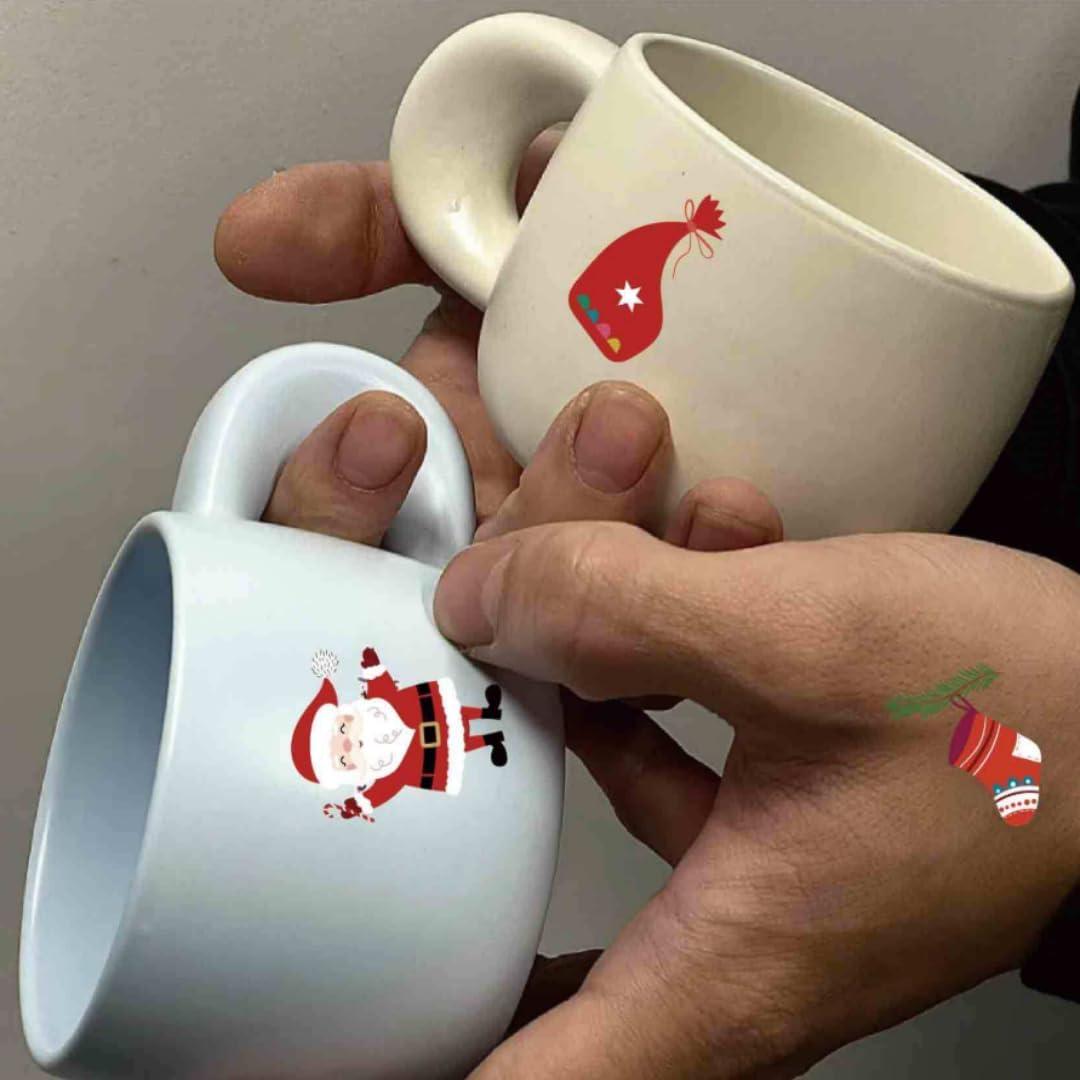 Luminous Christmas Temporary Tattoos 10 Sheets, 120 Pcs Glow in the Dark Xmas Body Stickers, Waterproof Holiday Decorative Tattoos, Party Decoration Accessories image number 3