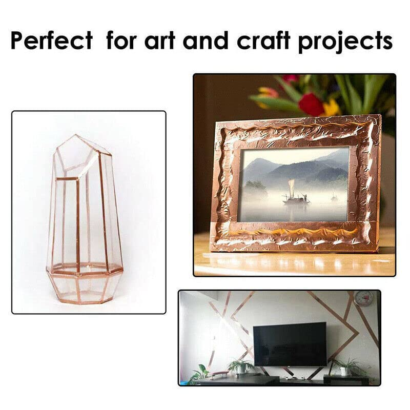 Double-Sided Copper Foil Tape - 10M X 50MM Conductive EMI Shielding Tape for Electrical Repairs, Guitar Shielding, Paper Circuits, and Crafts