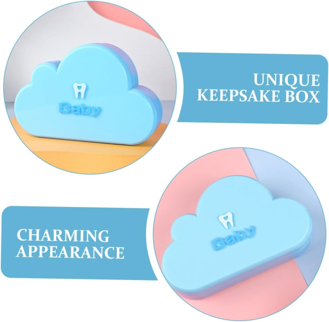 Tooth Keepsake Box Special Storage Case for First Tooth Hair Umbilical Cord Cute Design Safe Material Unique for Girl image number 5