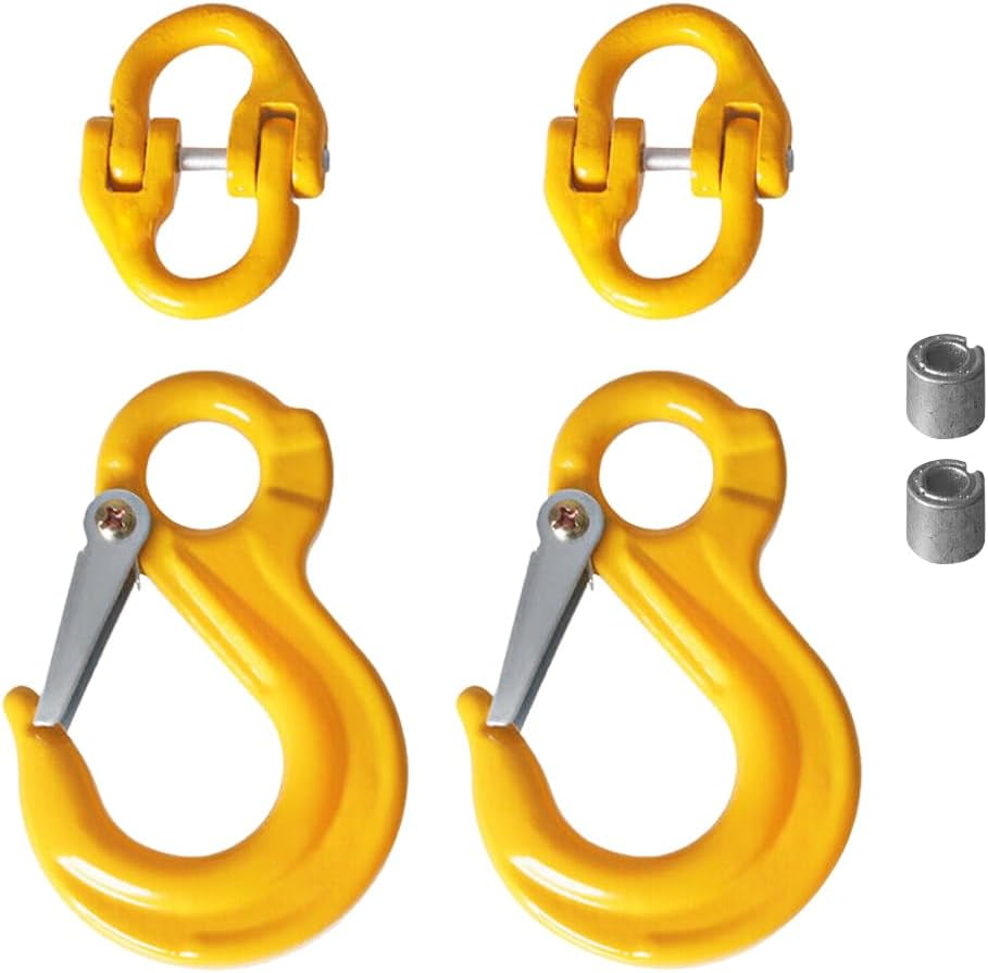 2 Pack Sling Hook with Hammerlock Heavy Duty Safety Sling Hooks 7/8Mm for Cavan Camper Trailer Connecting Extend Safety Chain 2T image number 4