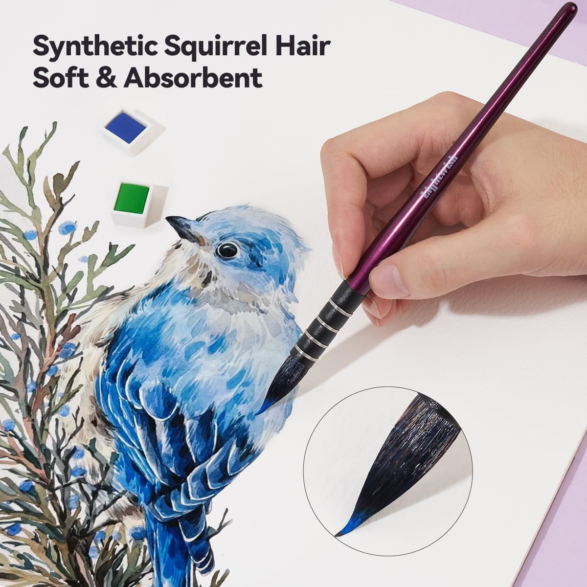 LIGHTWISH Watercolor Paint Set, 48 Colors Professional Watercolor Paint with Watercolor Brushes, Travel Watercolor Set for Artists and Crafters, Art Supplies for Adults image number 3