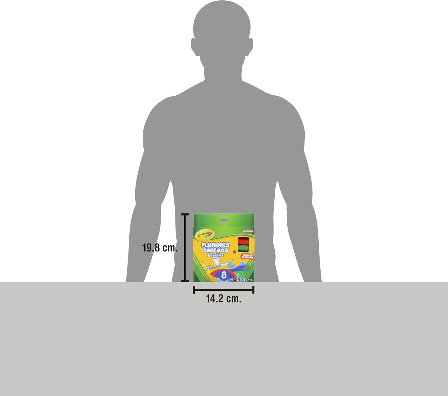 Crayola Washable Markers, Broad Point, Classic Colors, 8/Pack (58-7808) image number 5