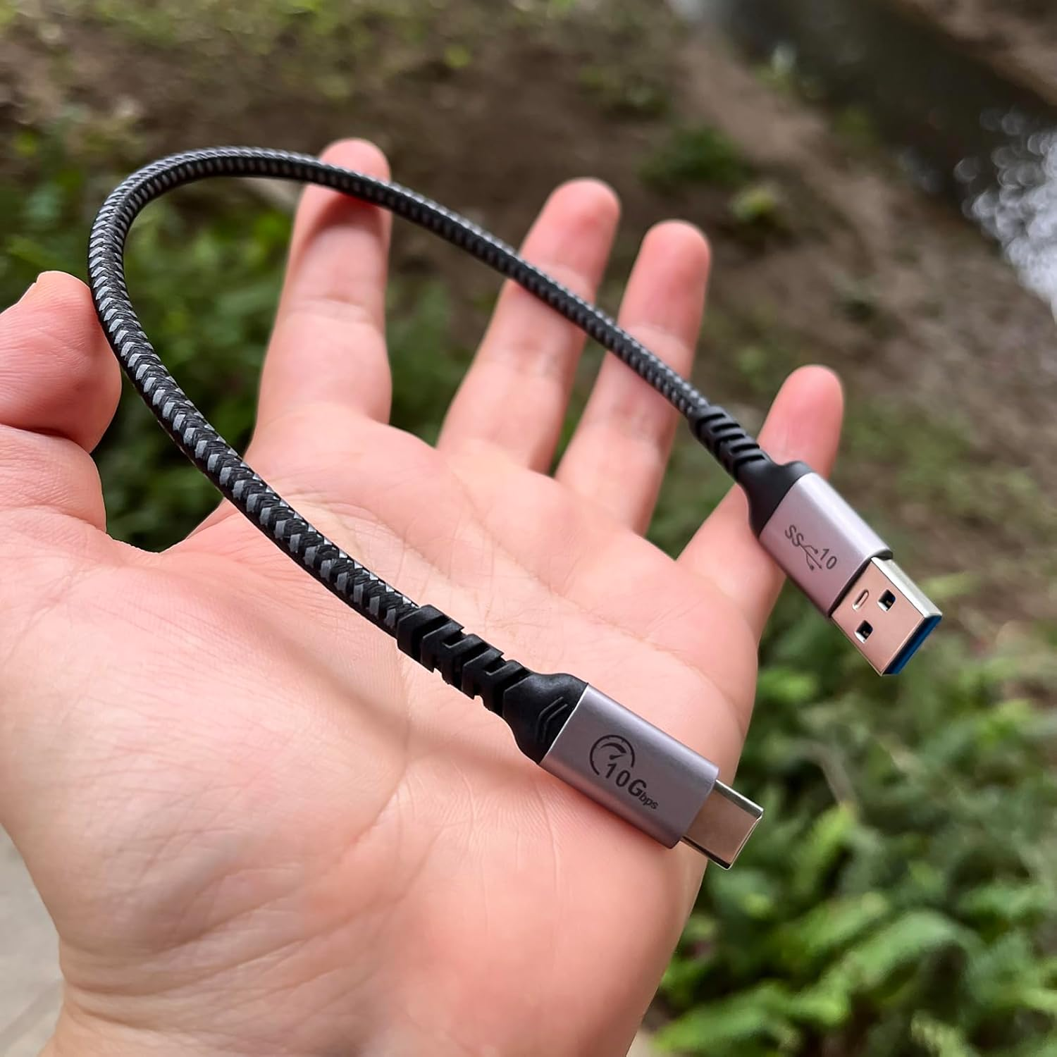 Android Auto USB C Cable 10Gbps 1FT 2 Packs, SUMPK USB C 3.1 Gen 2 Cable 3A Fast Charging Compatible with Galaxy S21 S20 S10 S10E Note 20, Pixel 6 5 image number 2