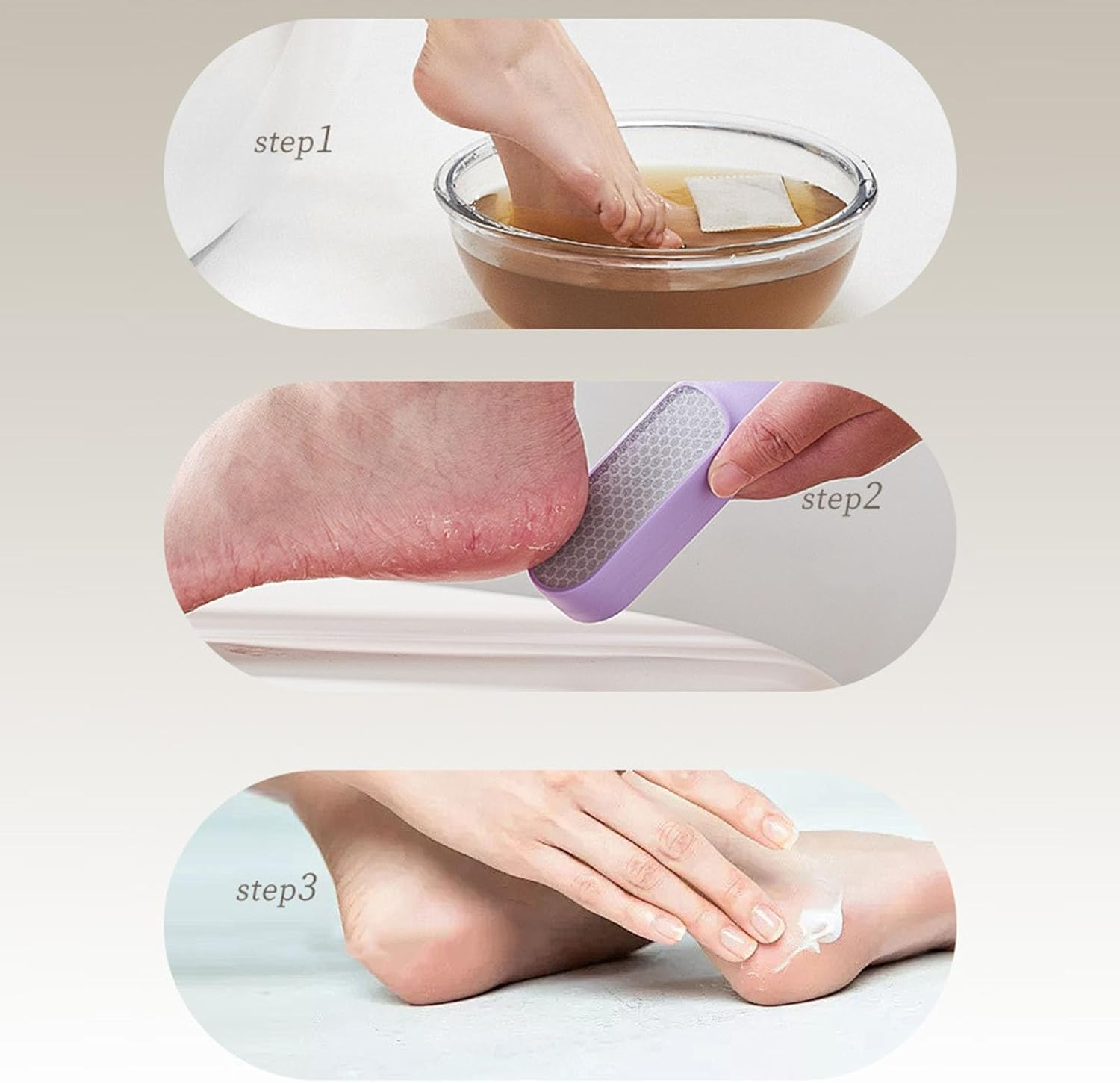 Apujent Foot Callus Remover | Hard Desk Skin Sander | Multipurpose Dead Skin Callus Remover for Daily Maintenance Pedicure Spa Travel Home Adults Seniors - Purple image number 3