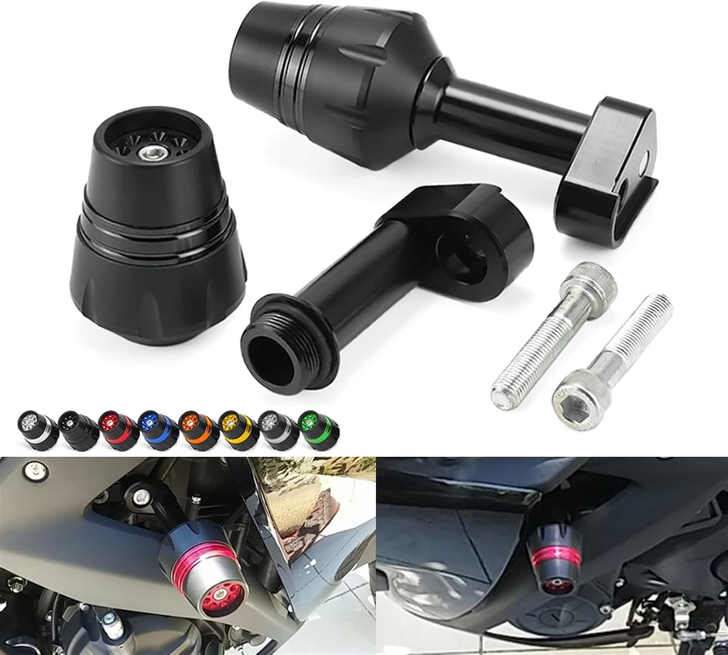 Motorcycle Frame Slider Crash Protector Bobbins Falling Protection Accessories for Yamaha YZF R3 R25 2014 2015 2016 2017 2018 YZFR25 YZFR3 2015 (Color : Gold)