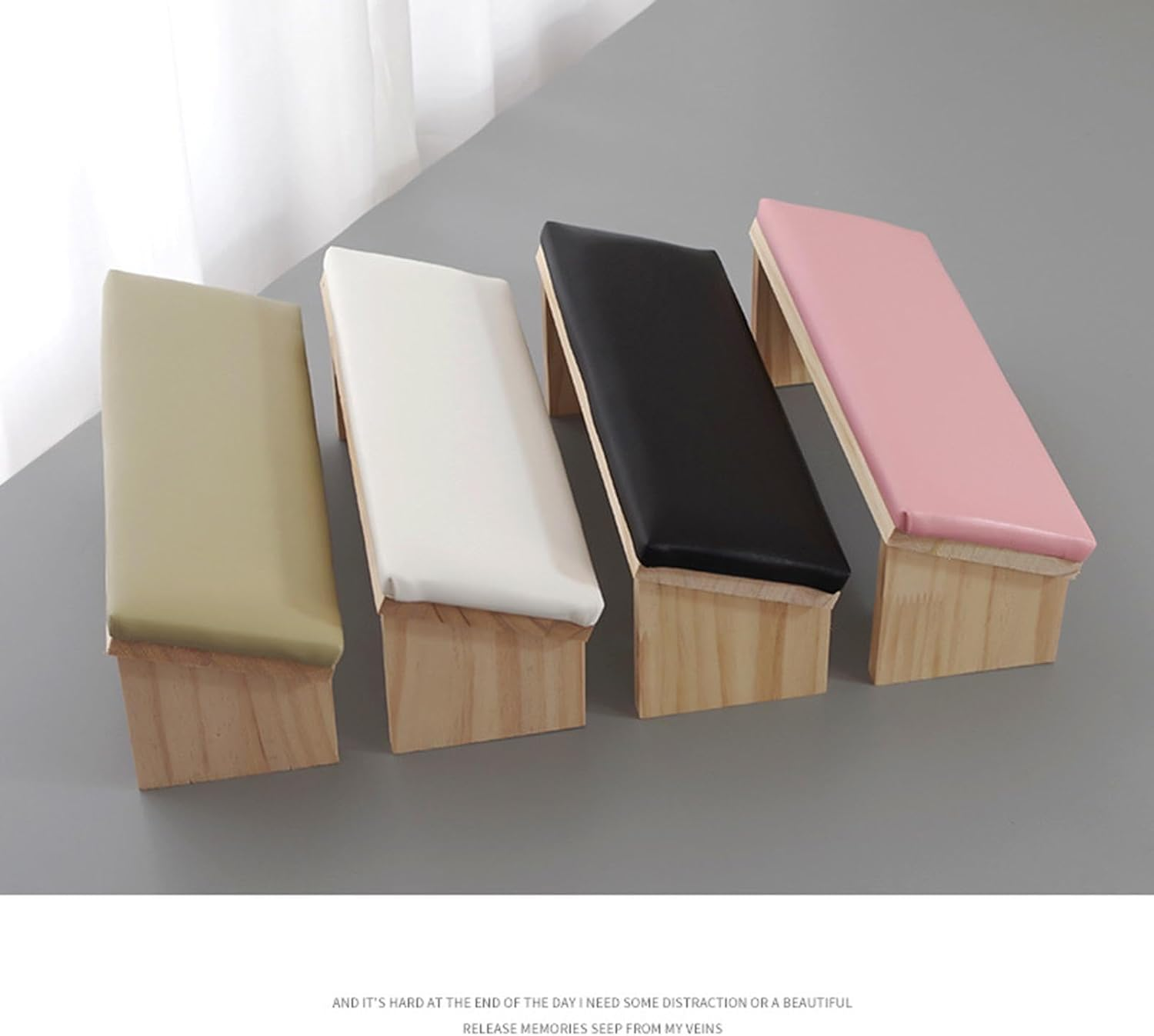 Nail Arm Rest Station Non Slip Pad Big Nail Arm Rest for Feet Foot Nail Tech White, 30.5X10.6X12.8Cm - Grey, 30.5X10.6X12.8Cm image number 4