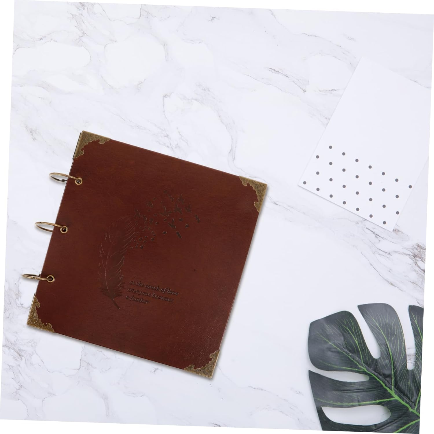 Garneck DIY Photo Album PU Cover Compact Scrapbook Album for Family Memories Travel Keepsake Lightweight Design for Friends Couples Present Option image number 6