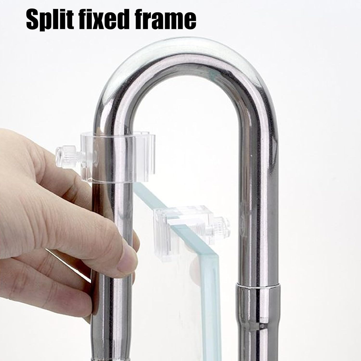 Nuytghr Inflow Outflow Pipe Aquarium, Fish Tank Skimmer, Oil Removal Tube, 24X9.5X5Cm, Adjustable Stainless Steel Accessory, for High Strength Filtration, Professional Aquatic Setups