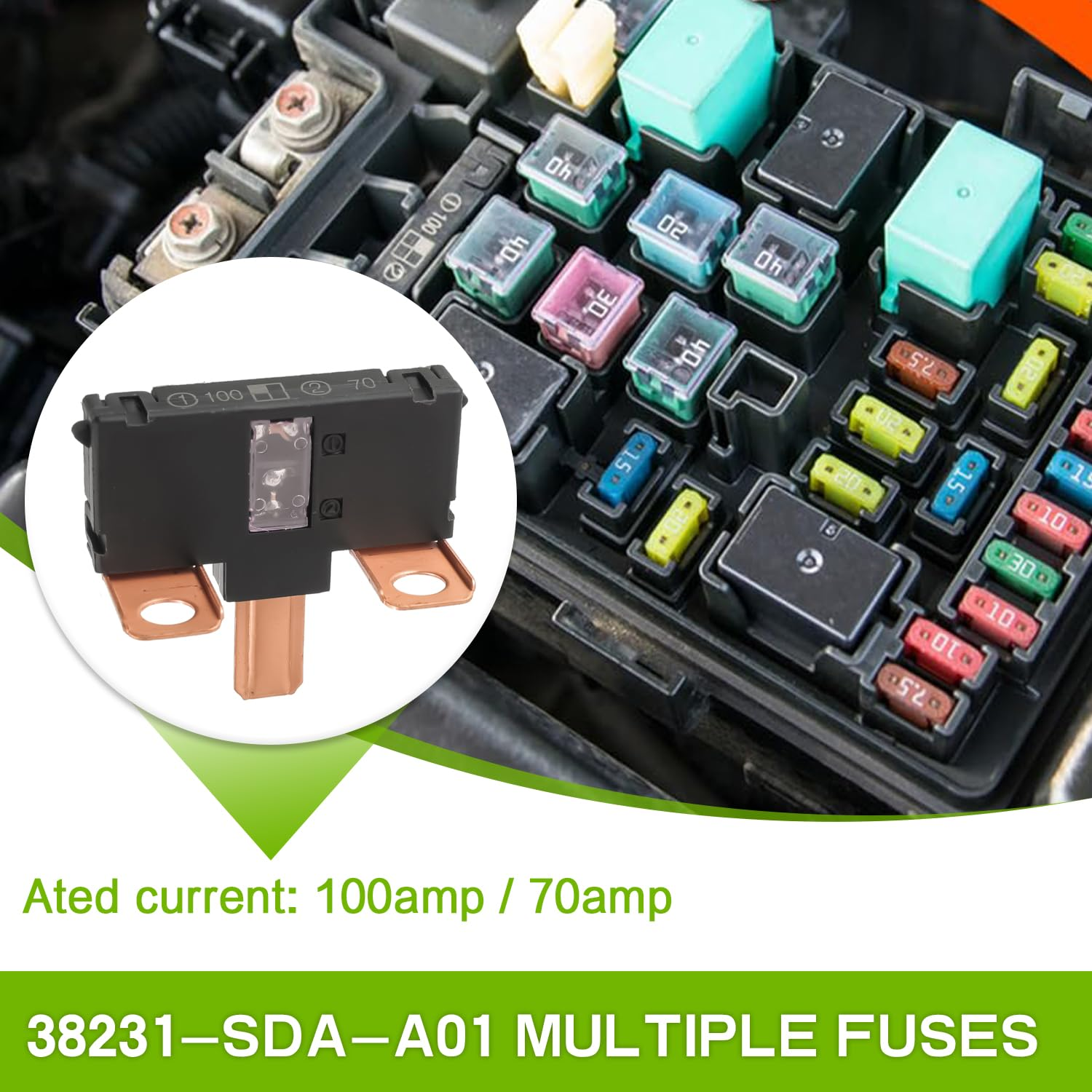 38231-SDA-A01 Multi Block Fuse a (100Amp / 70Amp) Fit for Honda Acura Accord 2003-2007