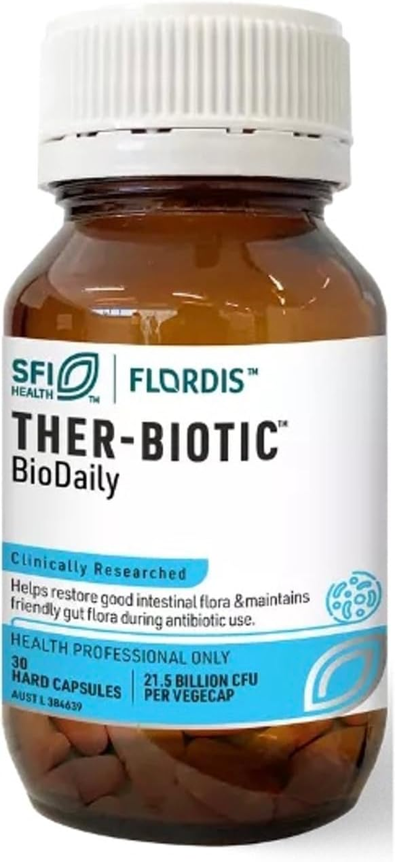 Flordis Ther-Biotic Biodaily | Gut Health Probiotic | 30 Vegecaps