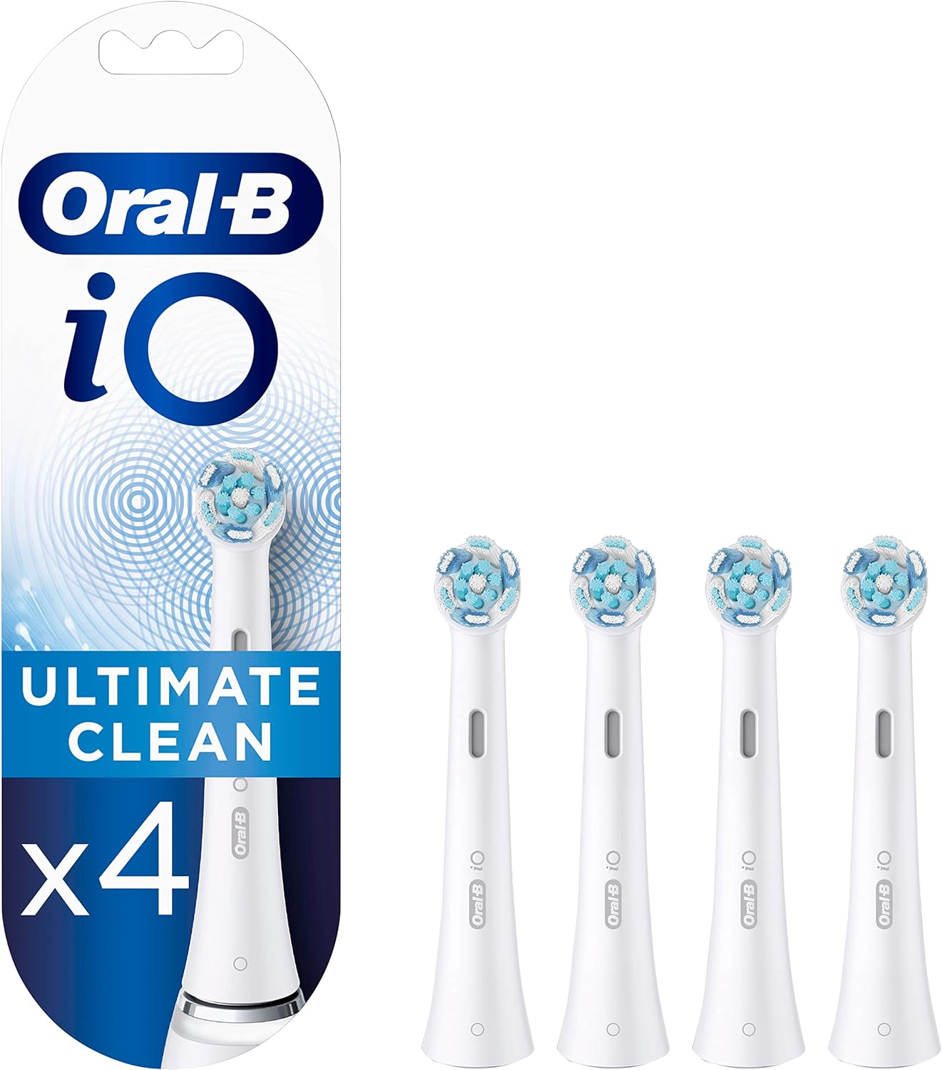 Oral-B Io Ultimate Clean Toothbrush Heads, White (Pack of 4) image number 3