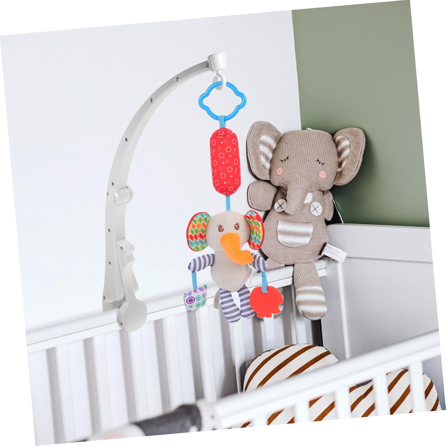 Bed Bell Bracket Crib Mobile Holder Support Wooden Material for Decor Rotatable Design for Nursery Use image number 5