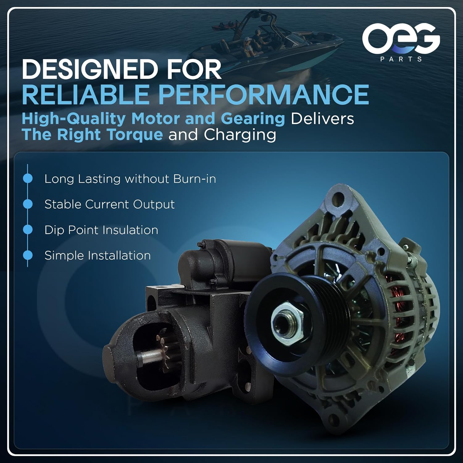 New Starter for Mercury Mariner Outboard 30HP 40HP 50HP 60HP 1994-2009 50-822462 50-822462-1 50-822462T1 50-893890T 822462T1 893890T 18-5621 5675640 image number 3